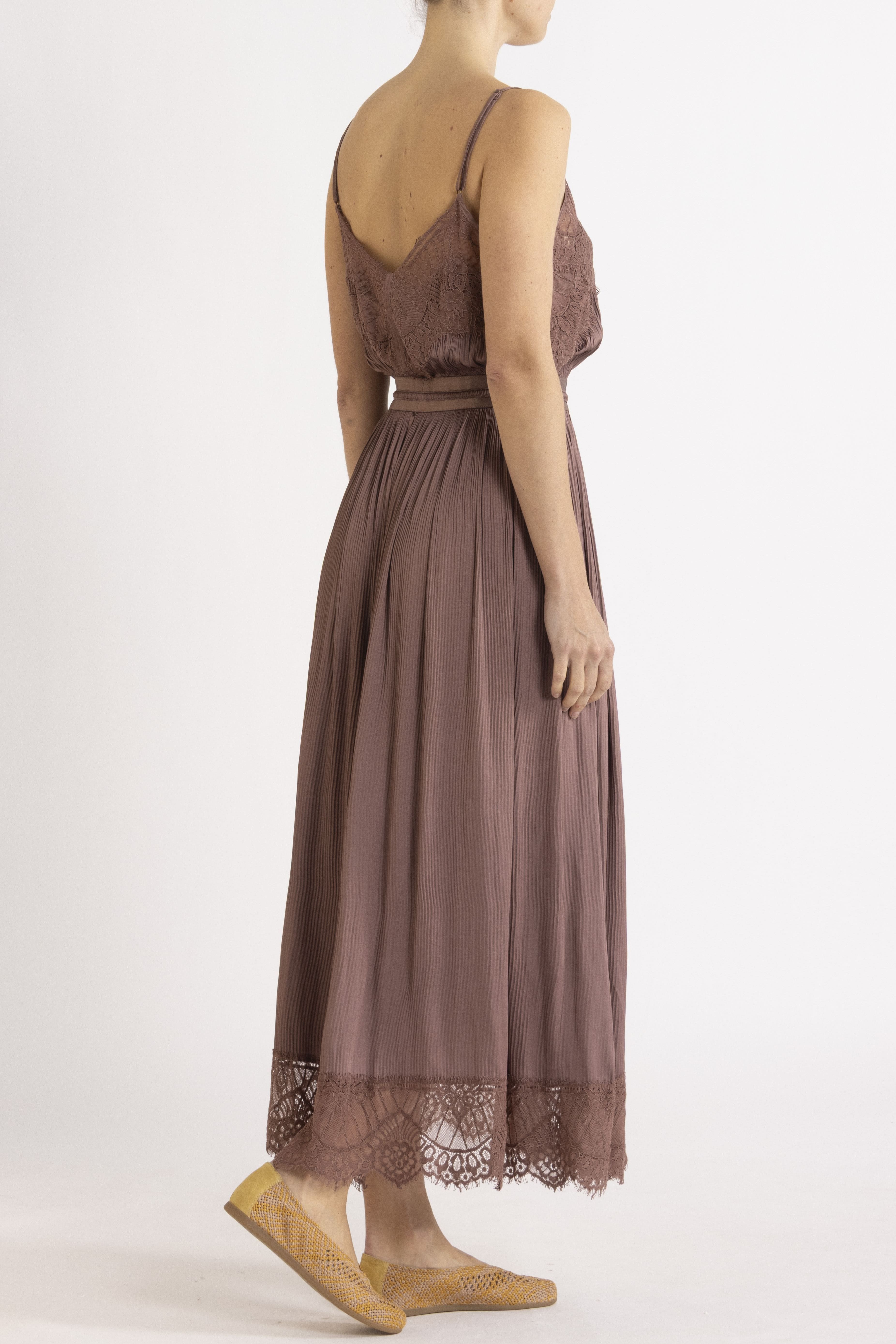 Valerie Lace Pleat Cami Dress