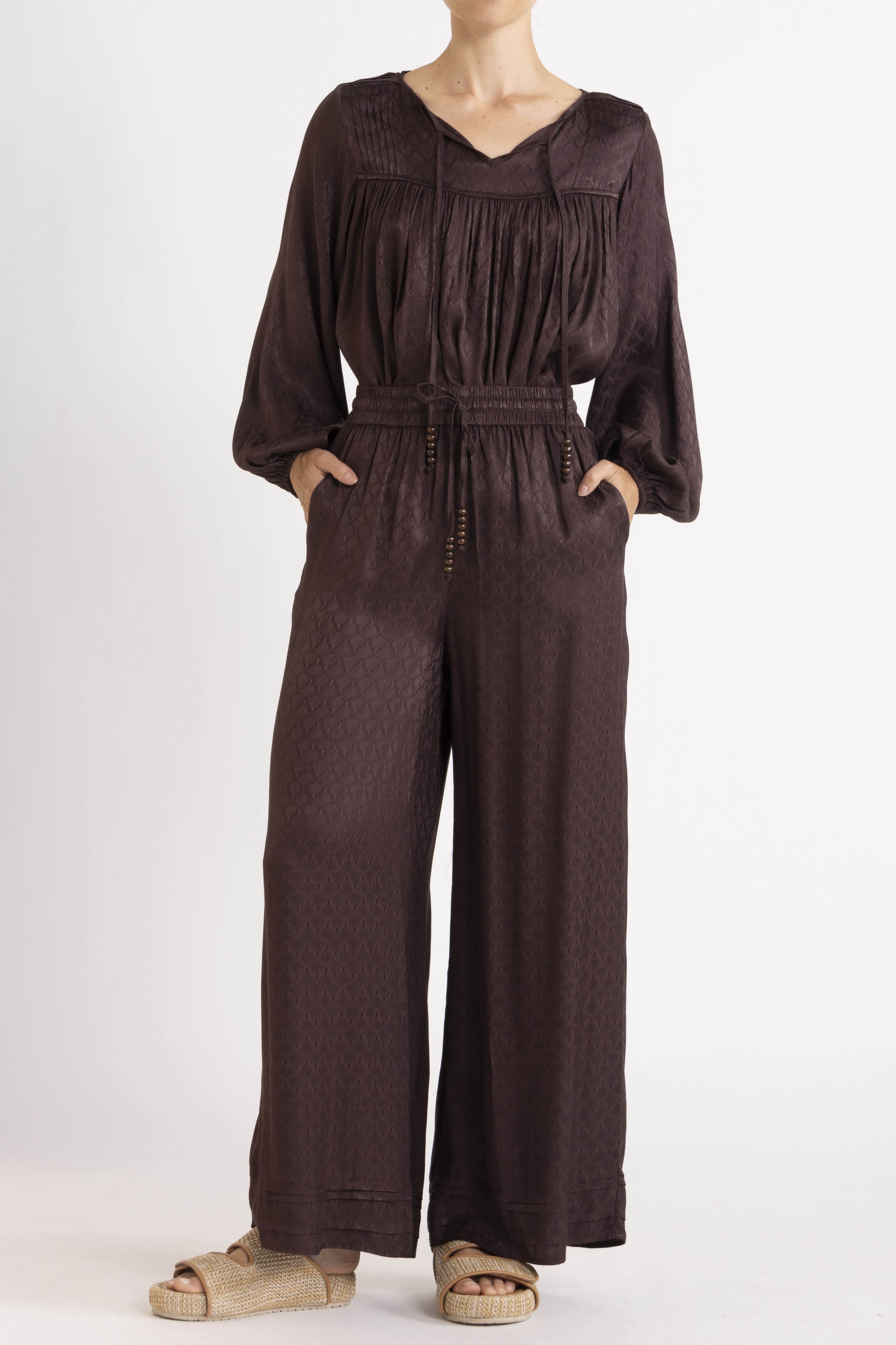 Sierra Jacquard Long Sleeve Top