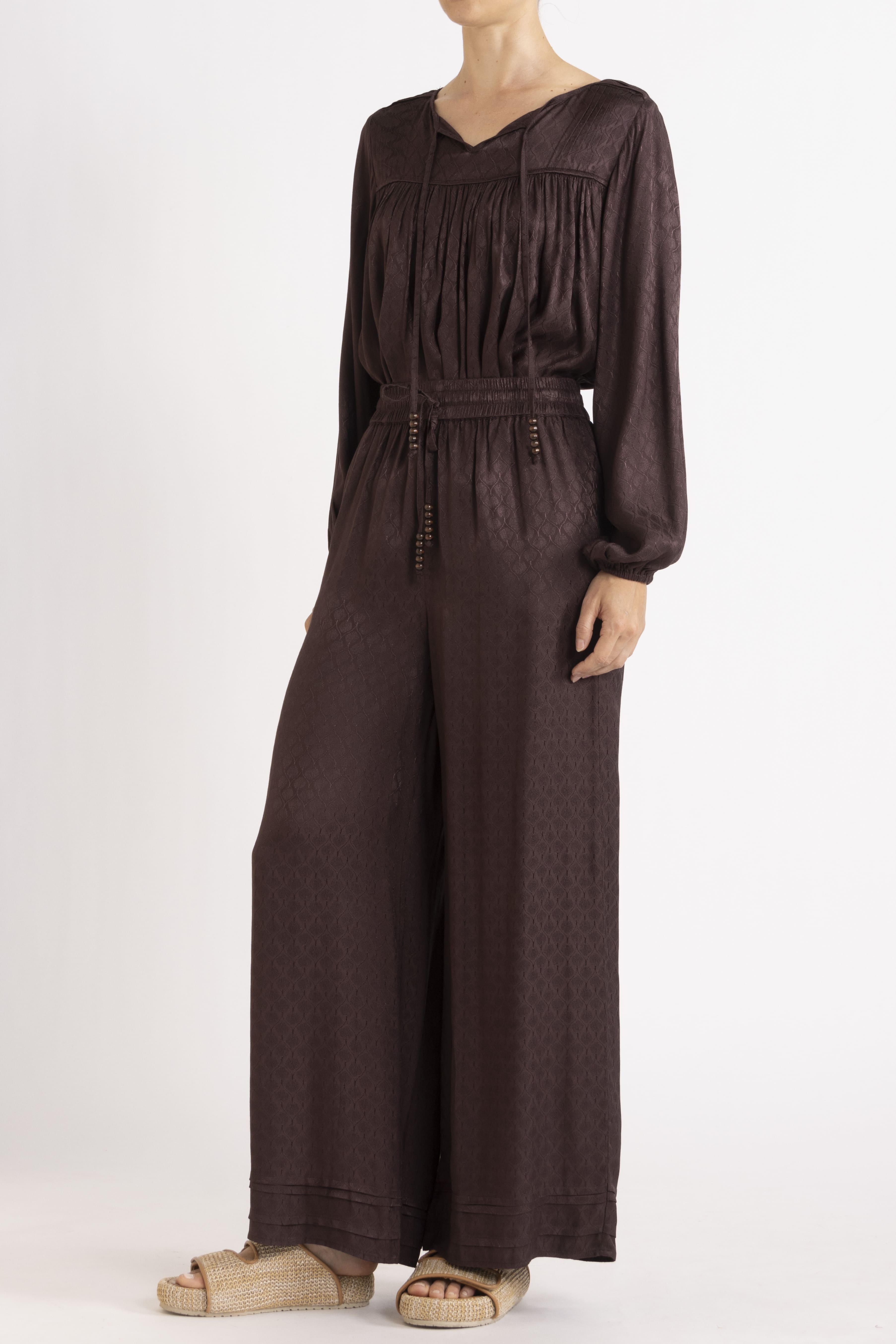Sierra Jacquard Long Sleeve Top