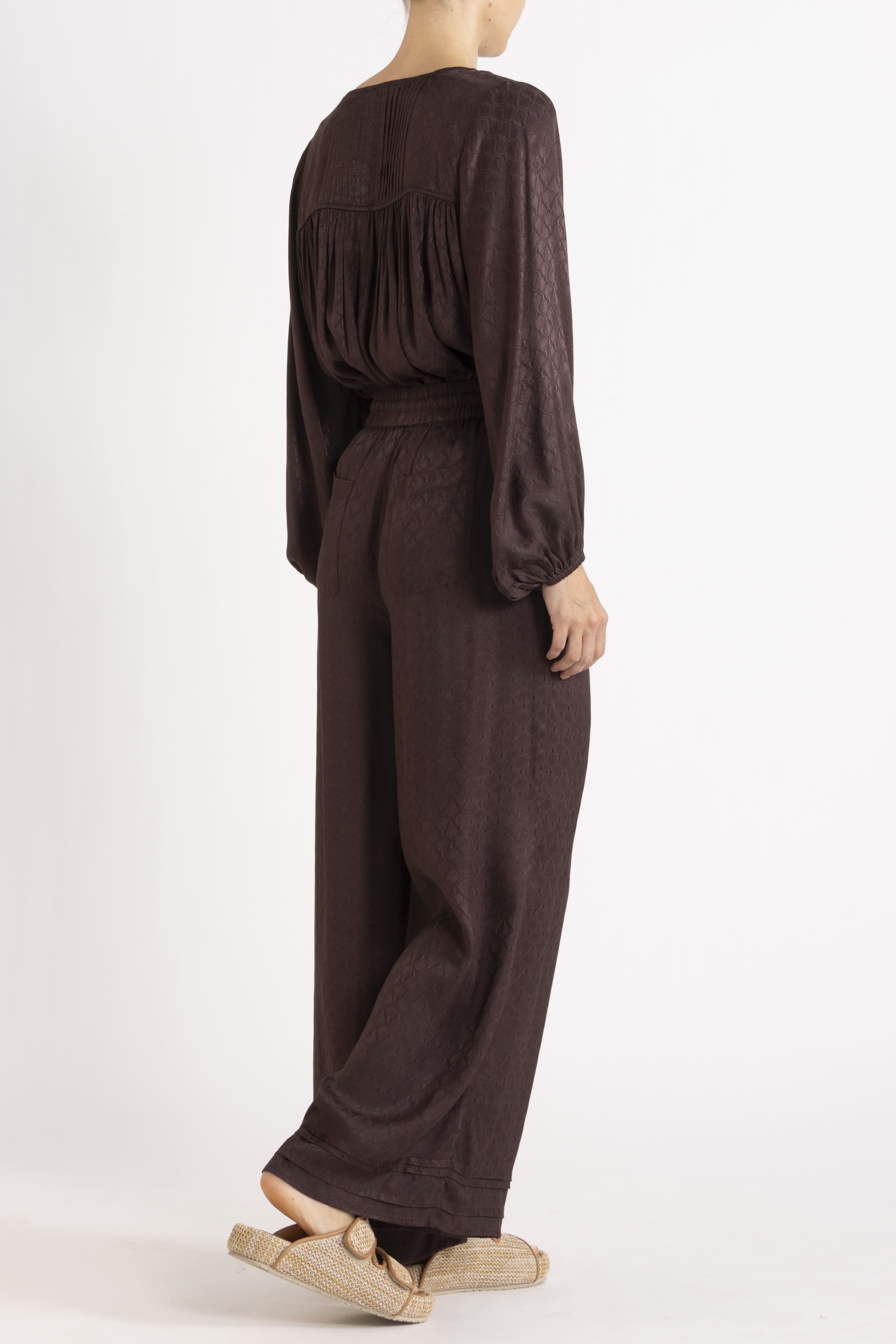 Sierra Jacquard Long Sleeve Top