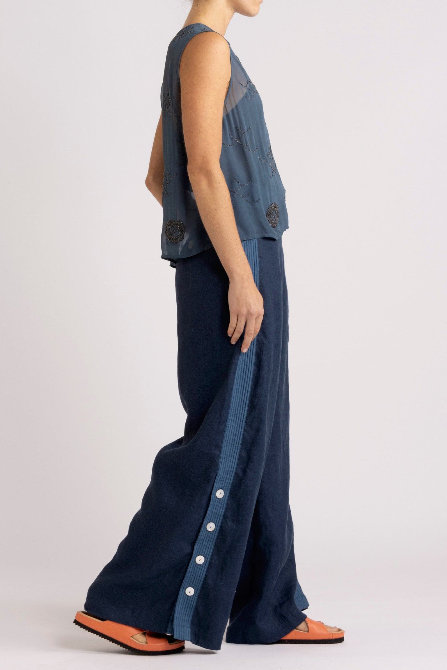 Darcy Beaded Chiffon Sleeveless Top