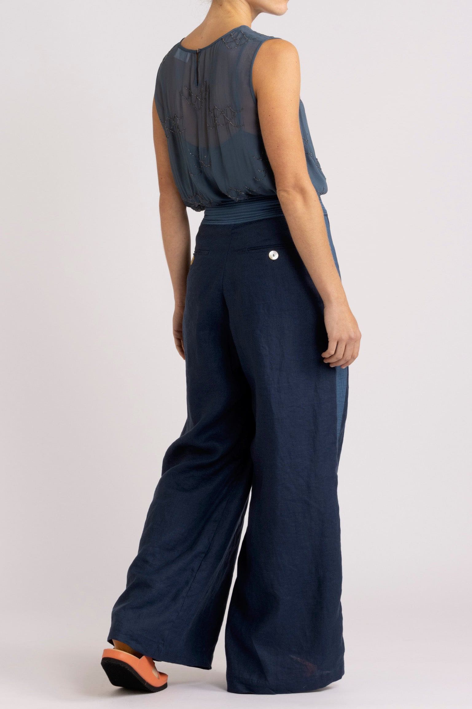 Darcy Beaded Chiffon Sleeveless Top