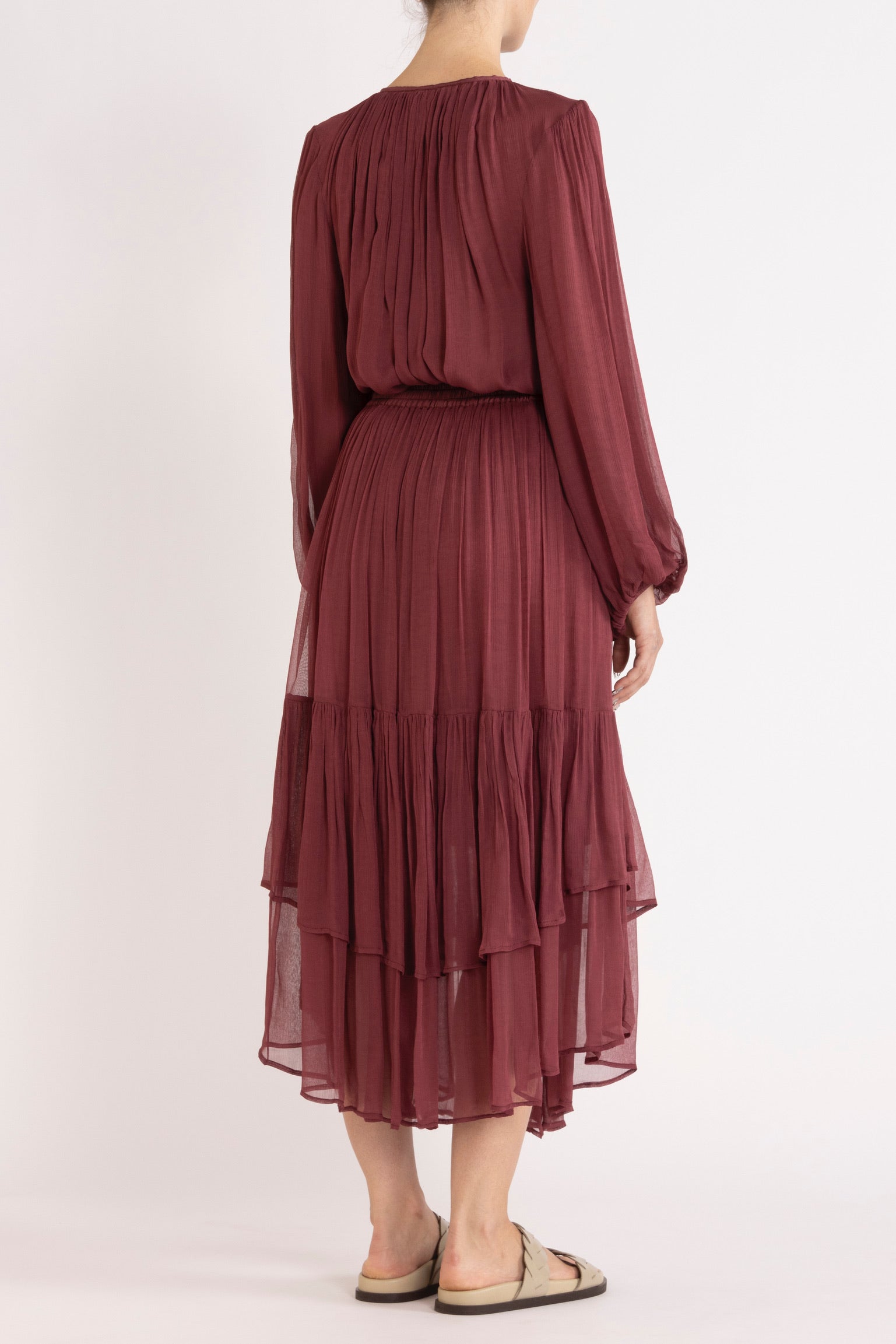 Crinkle Chiffon Top Back