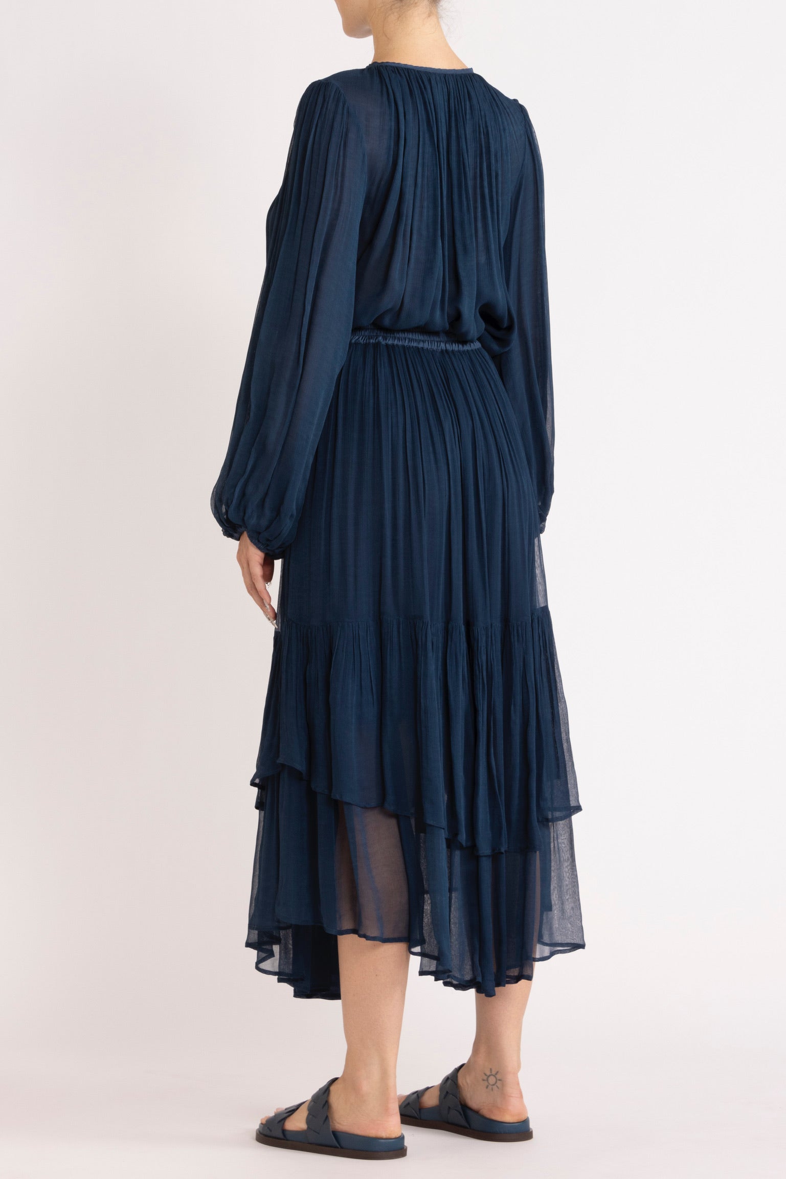 Chiffon Top Navy