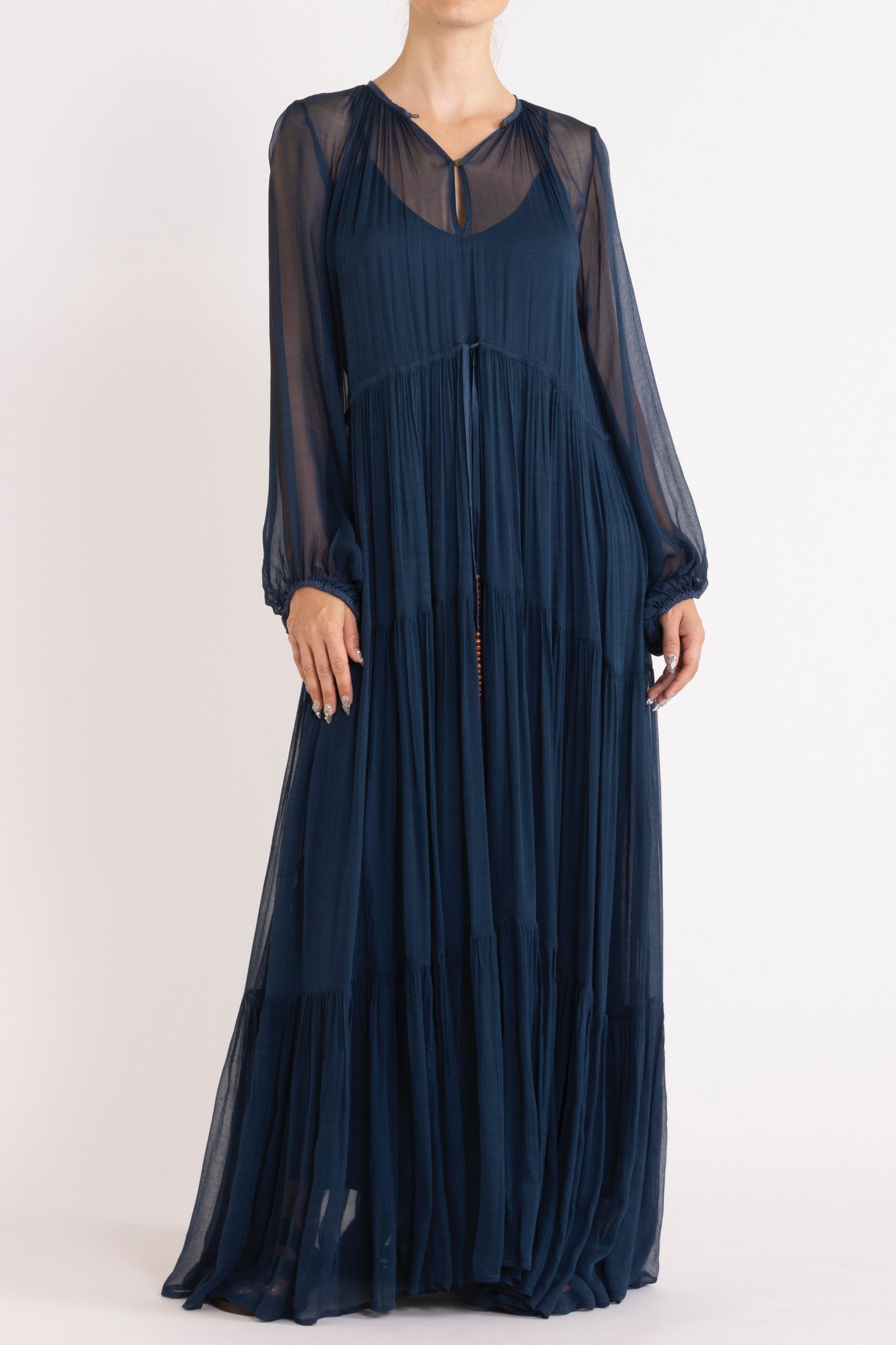 Lucinda Crinkle Chiffon Maxi Dress
