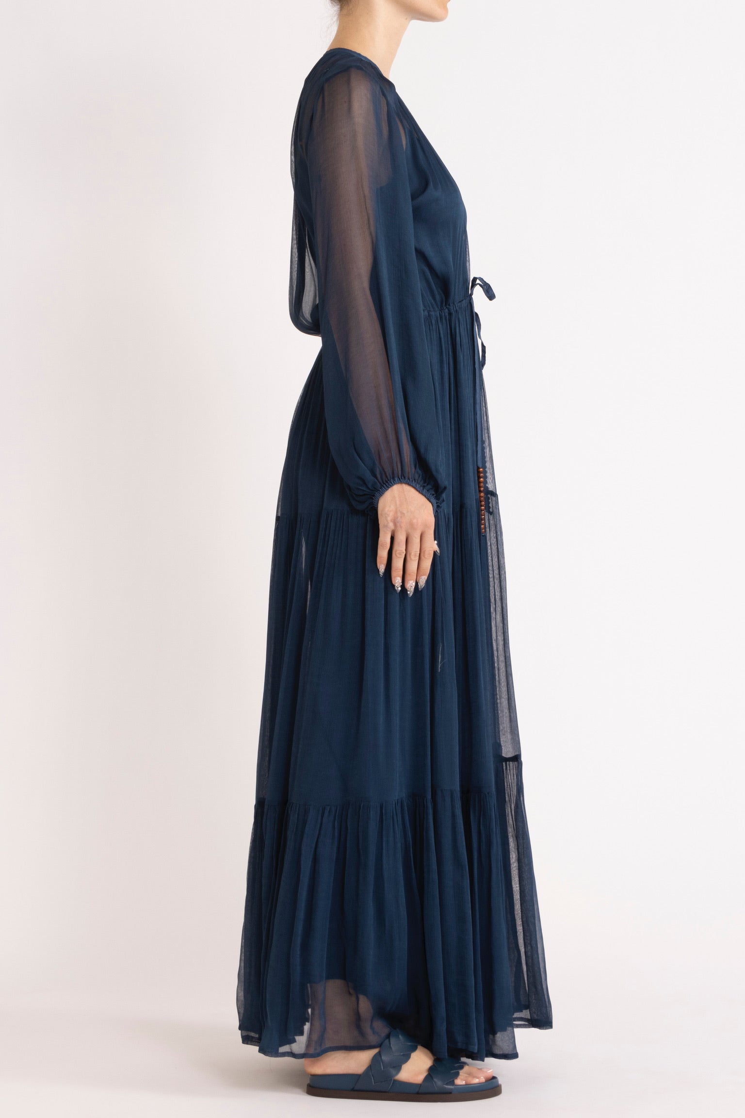 Lucinda Crinkle Chiffon Maxi Dress