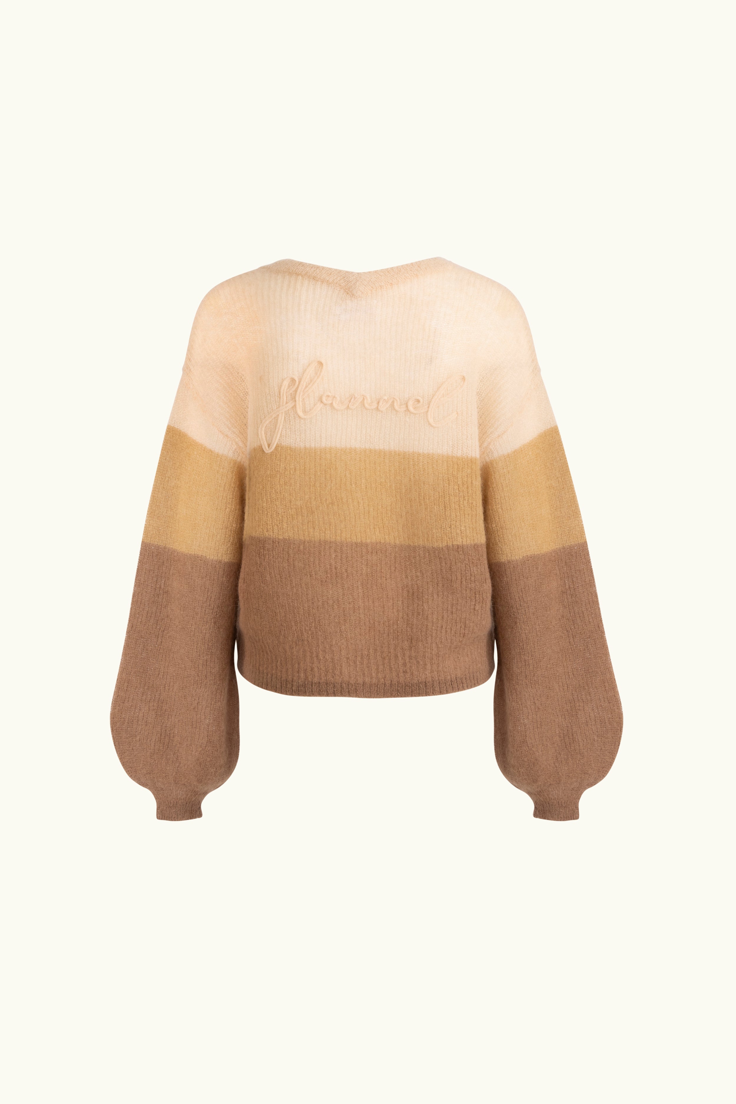 Inez Mohair-Wool Logo Knit Sweater