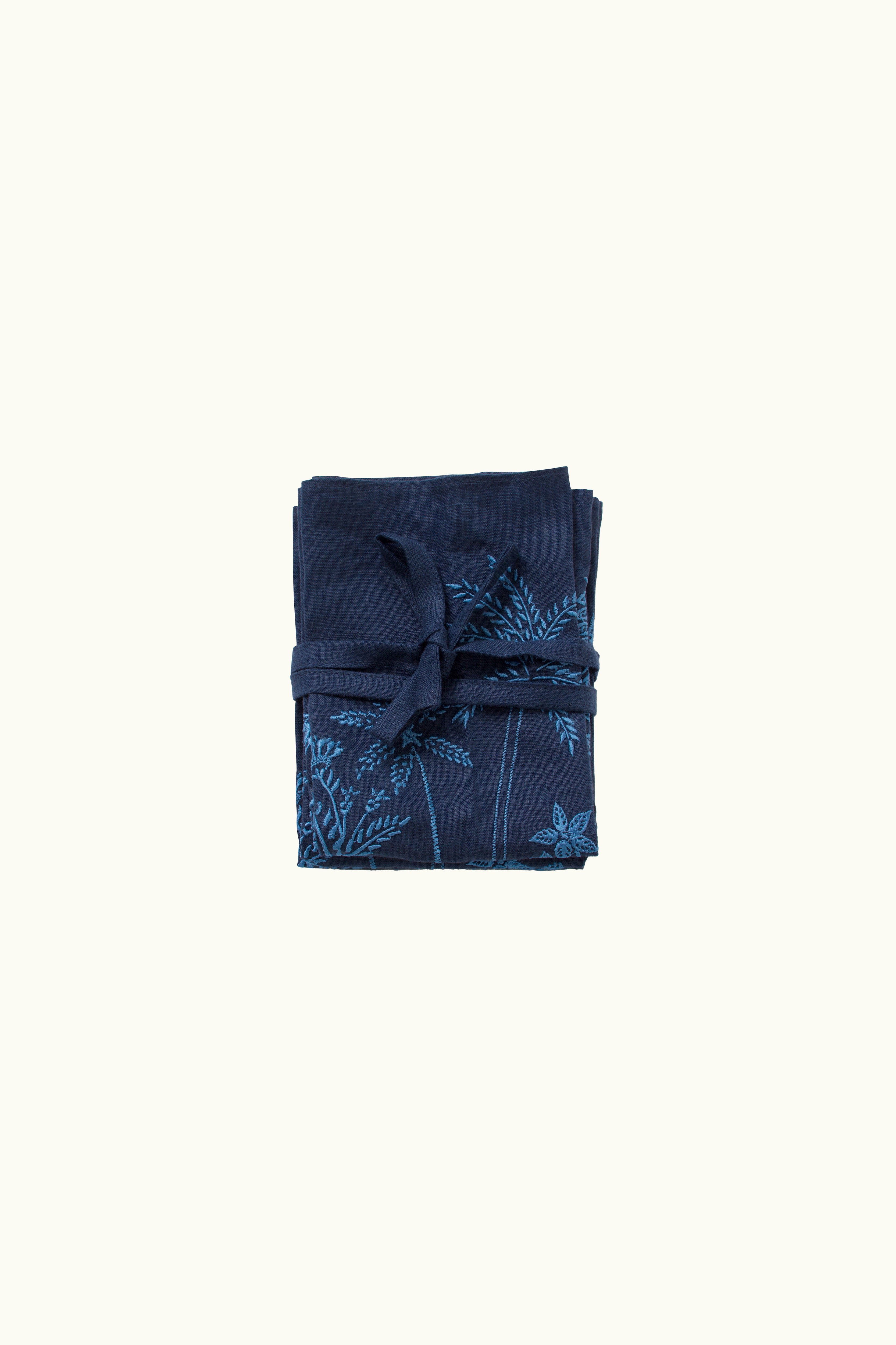 Isadora Embroidered Linen Napkins (Set of 4)