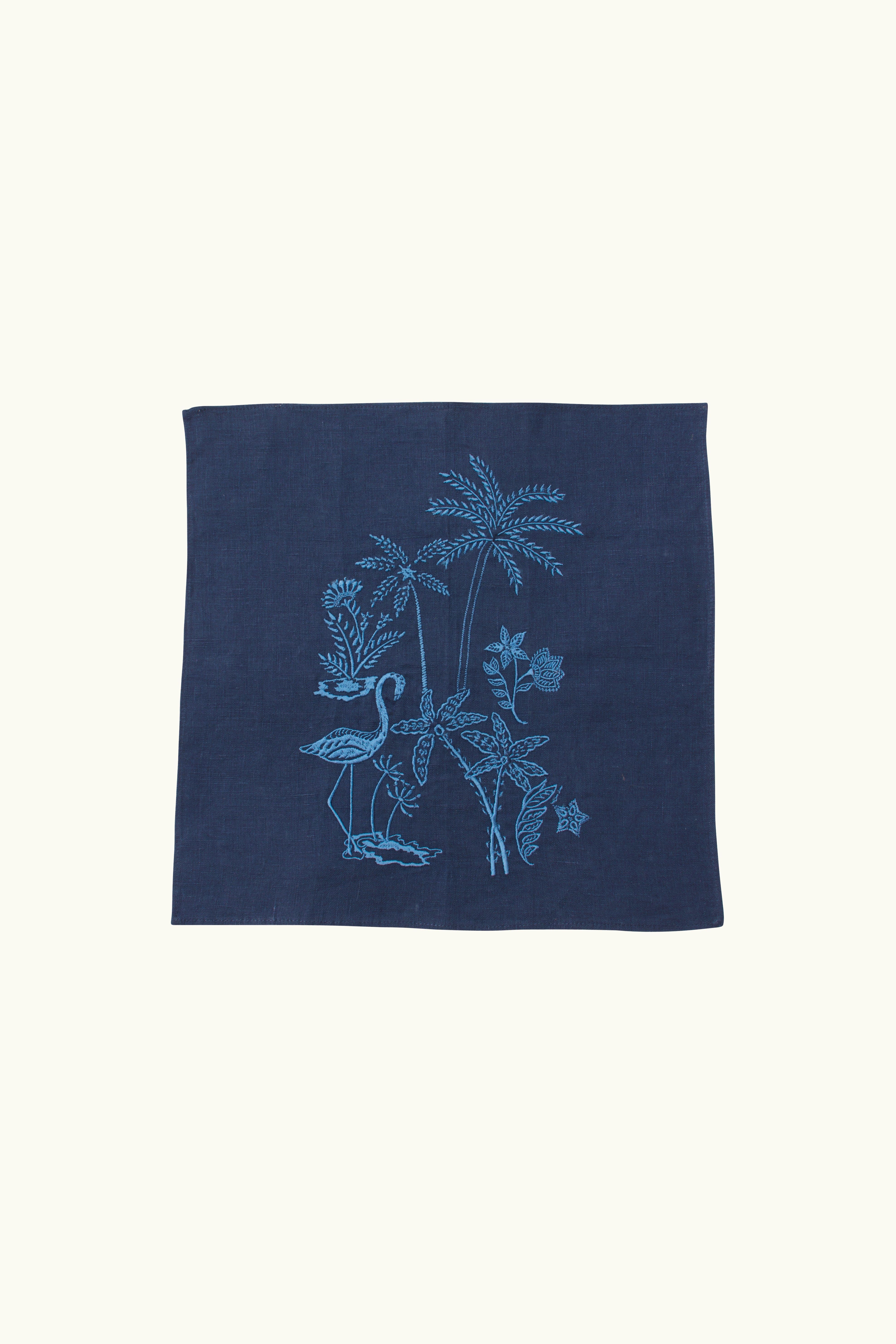 Isadora Embroidered Linen Napkins (Set of 4)