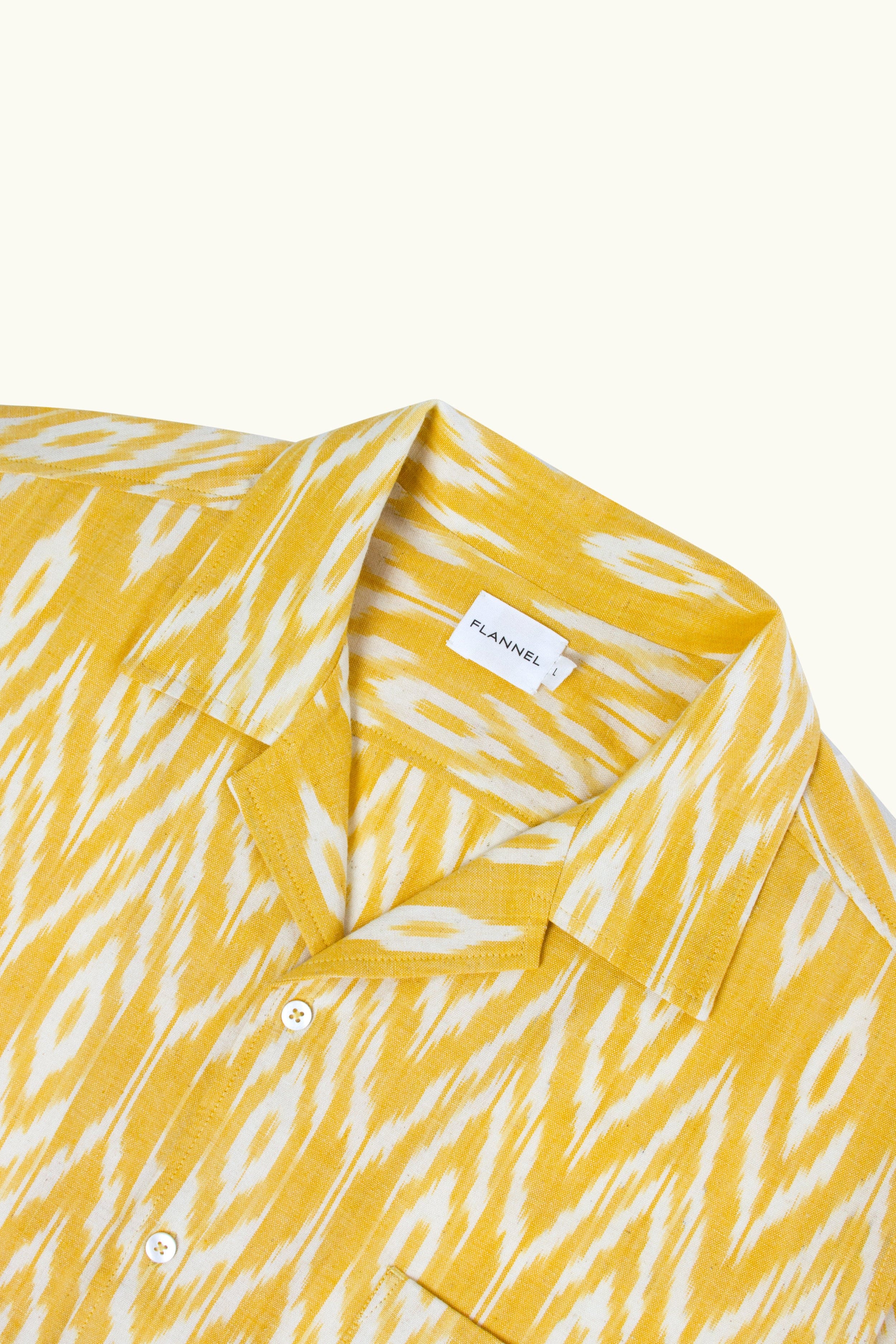 Jacques Cotton Ikat Print Short Sleeve Shirt