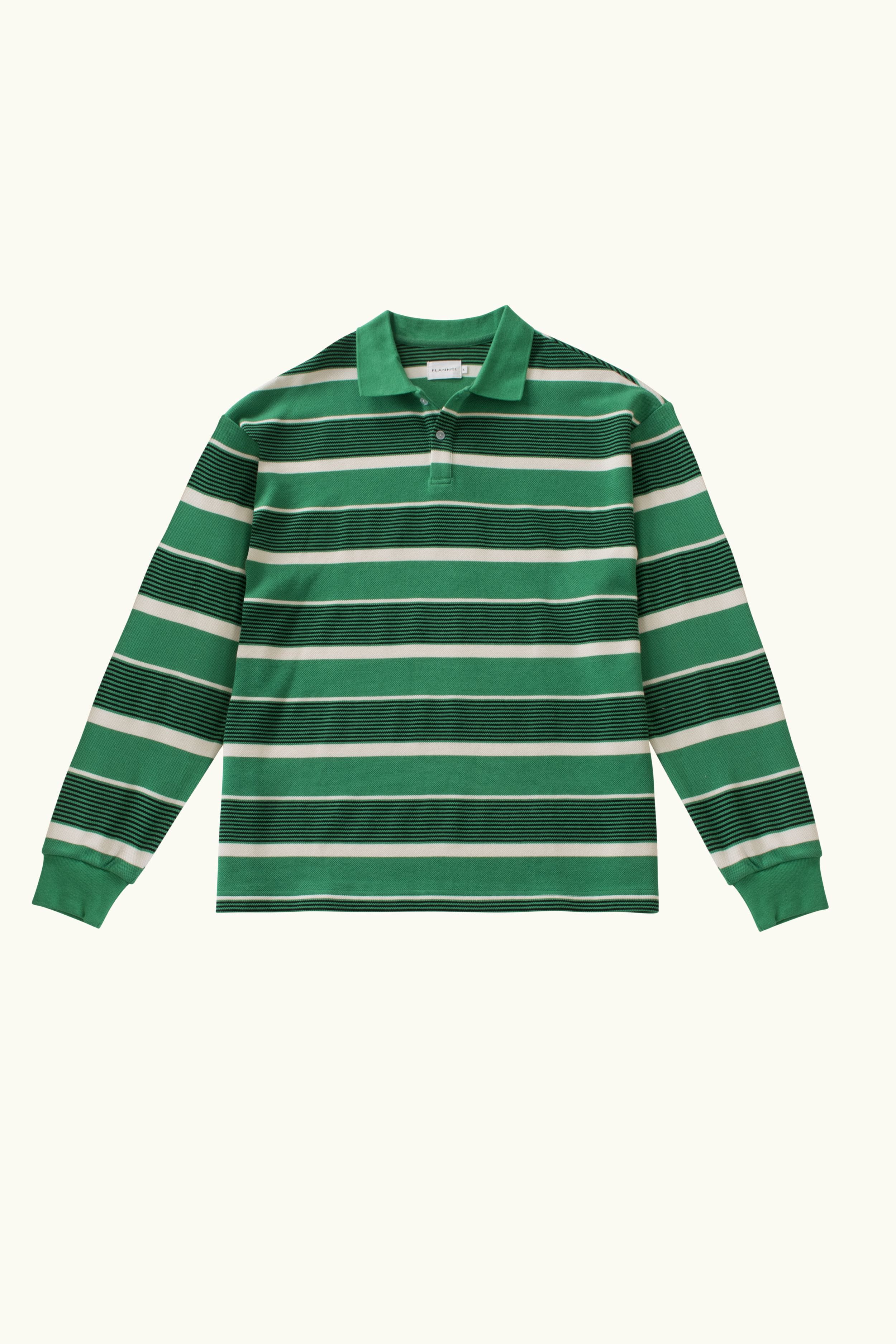 Kyoto Stripe Oversized Long Sleeve Polo