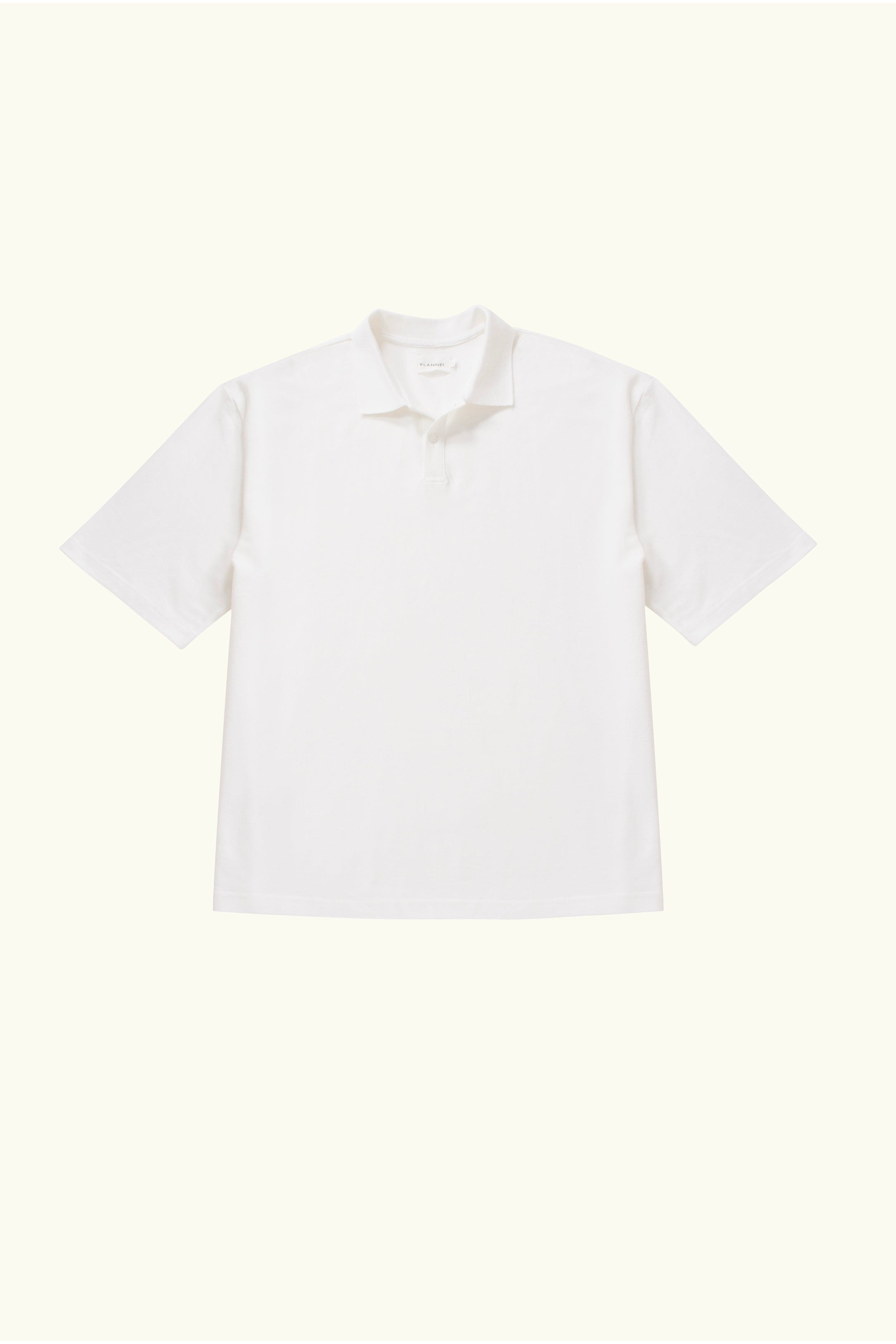トップス GPSK-518 Frank Polo white Kyoto Cotton Piquet Oversized | FLANNEL