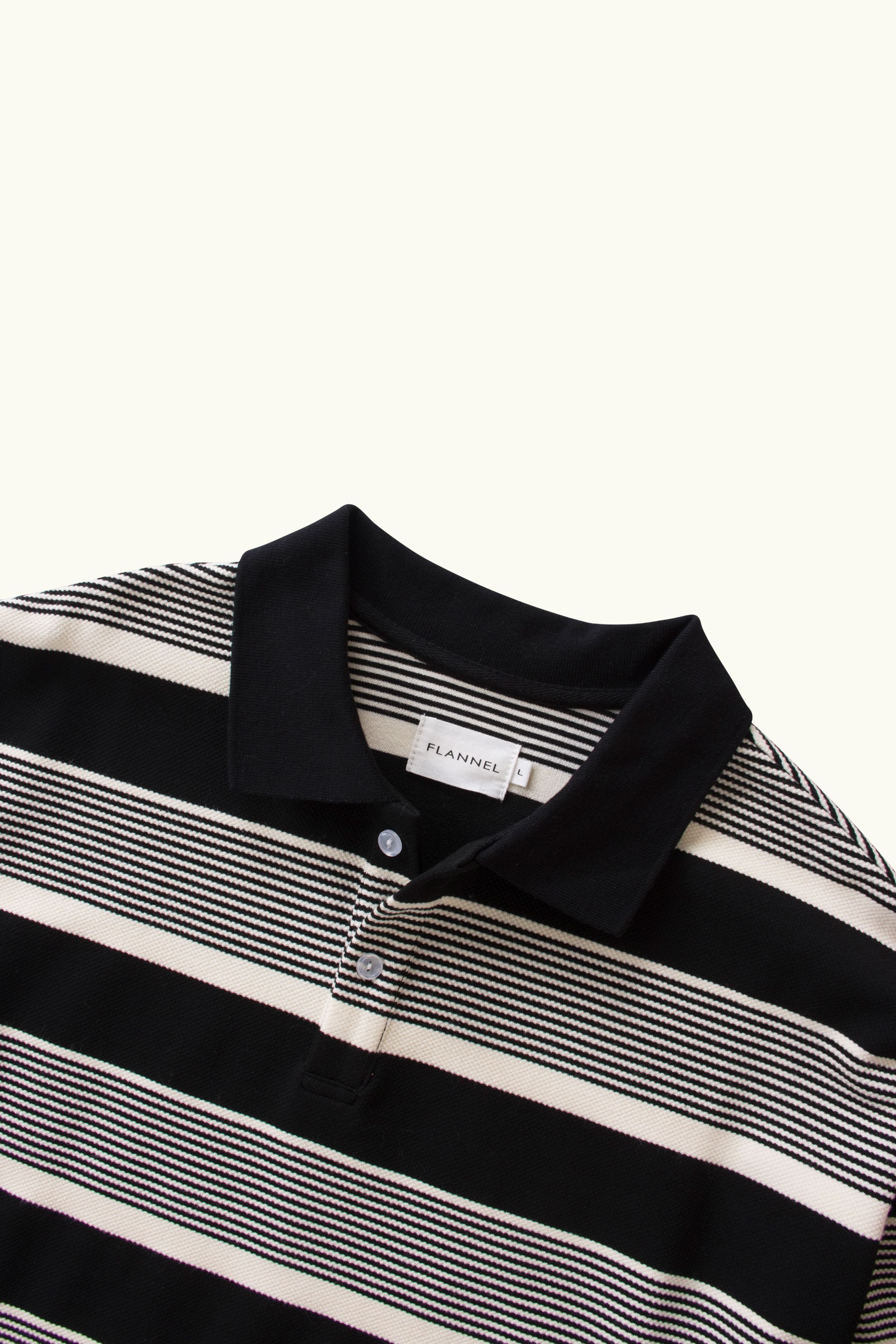 Kyoto Stripe Oversized Long Sleeve Polo