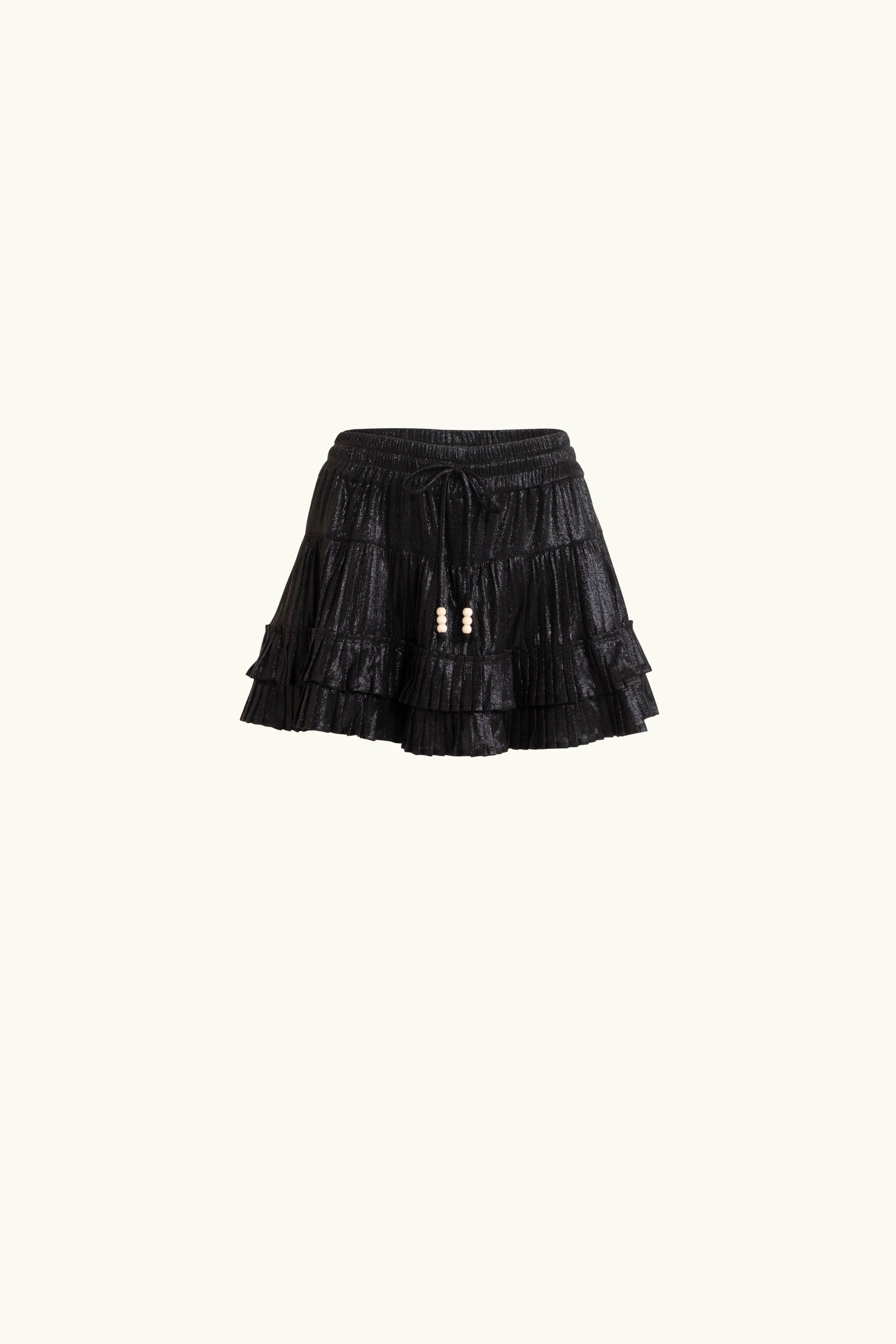 Lilly Metallic Lamé Frill Short