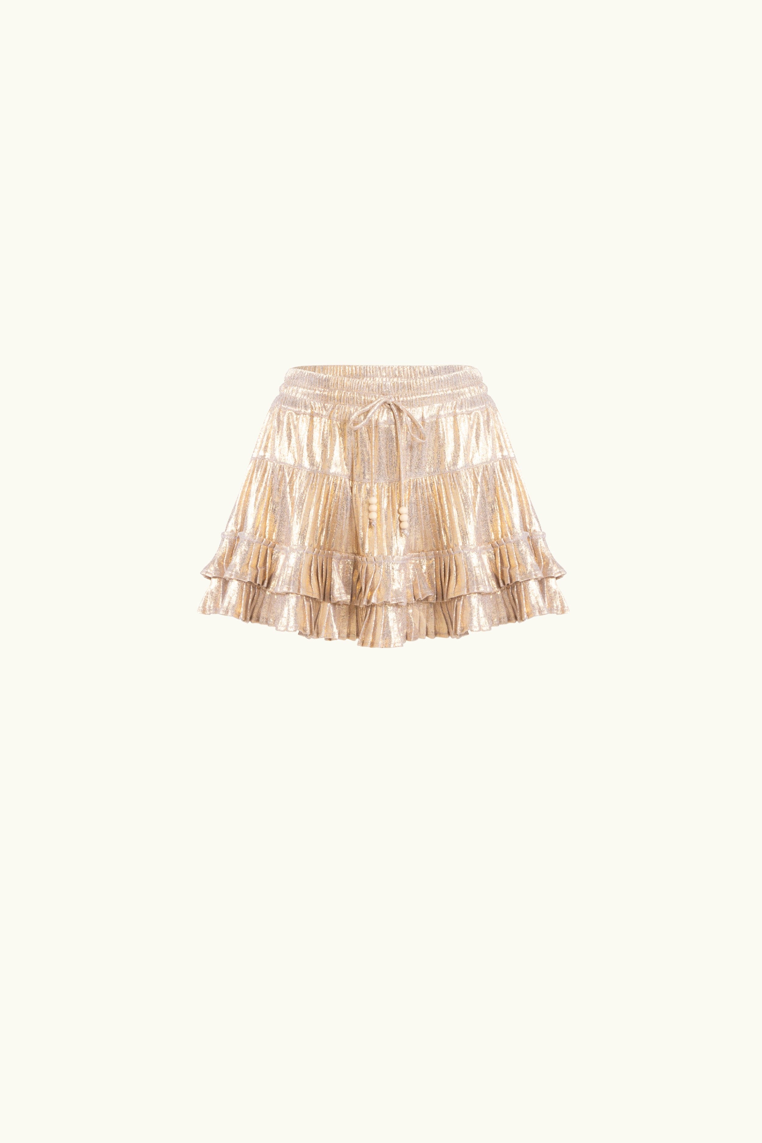 Lilly Metallic Lamé Frill Short