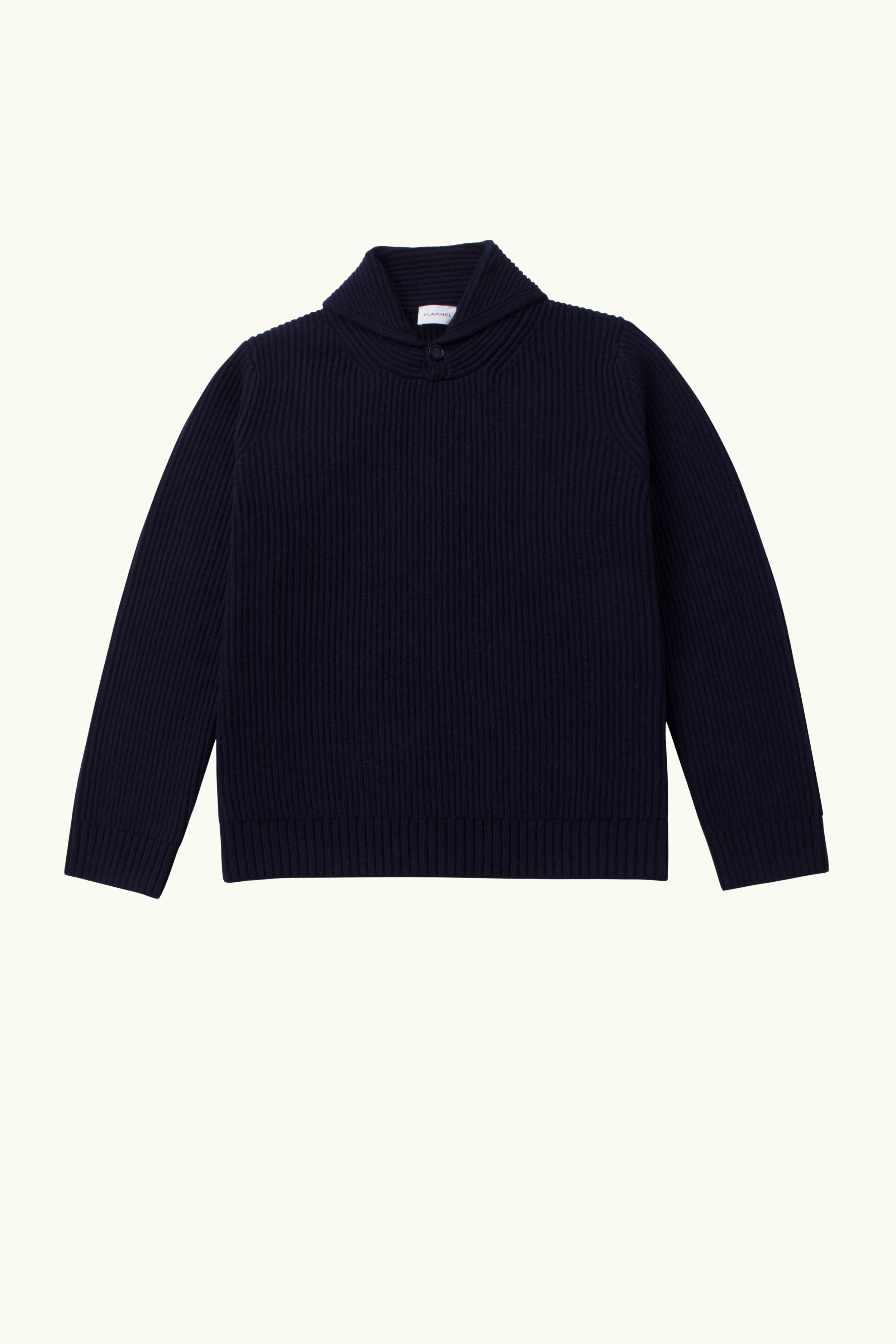 Marcus Wool-Cashmere Shawl Crew Sweater