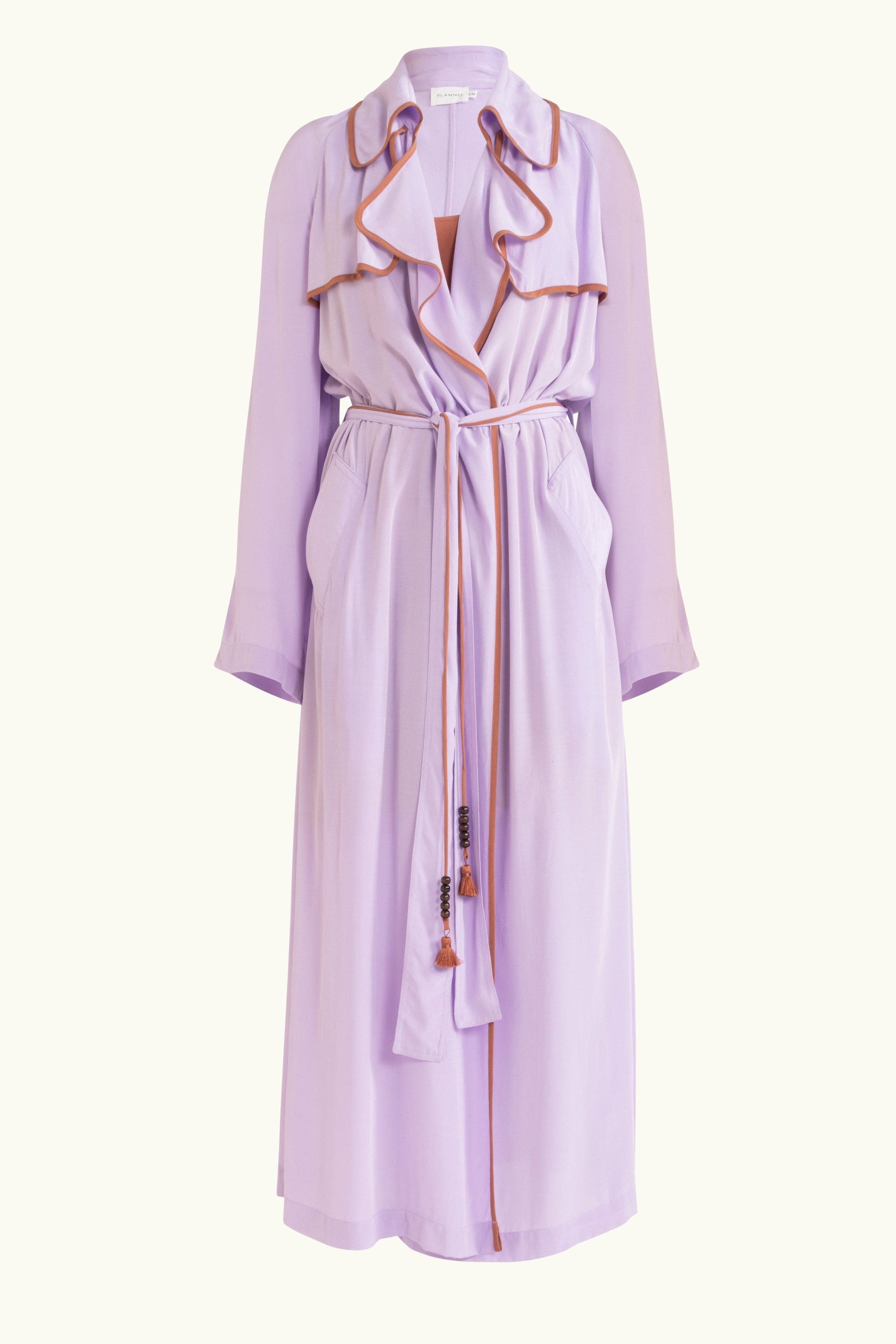 Marigold Lightweight Trench Coat in Lavender FLANNEL