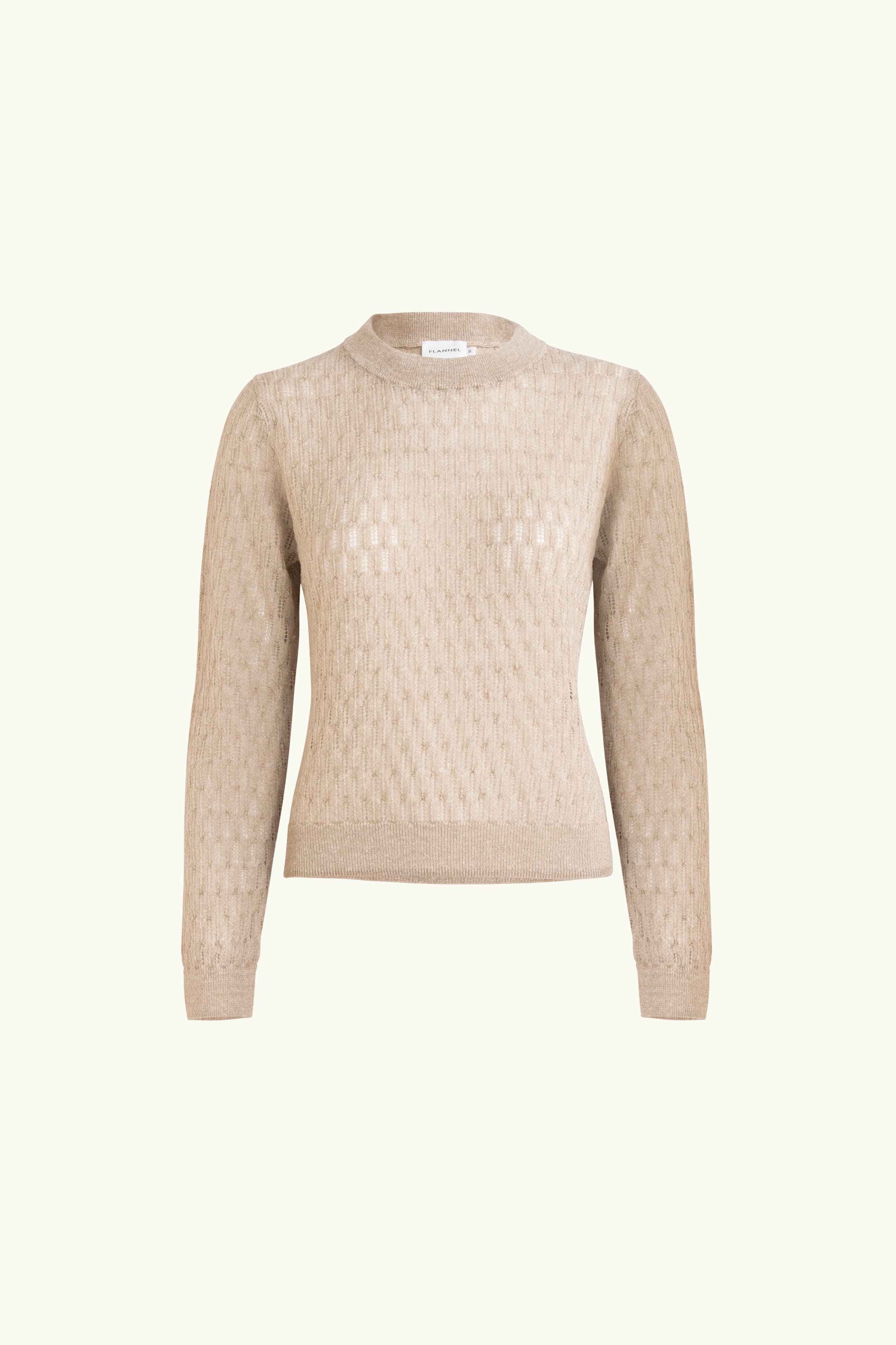 Miley Pointelle Merino Wool & Linen Sweater