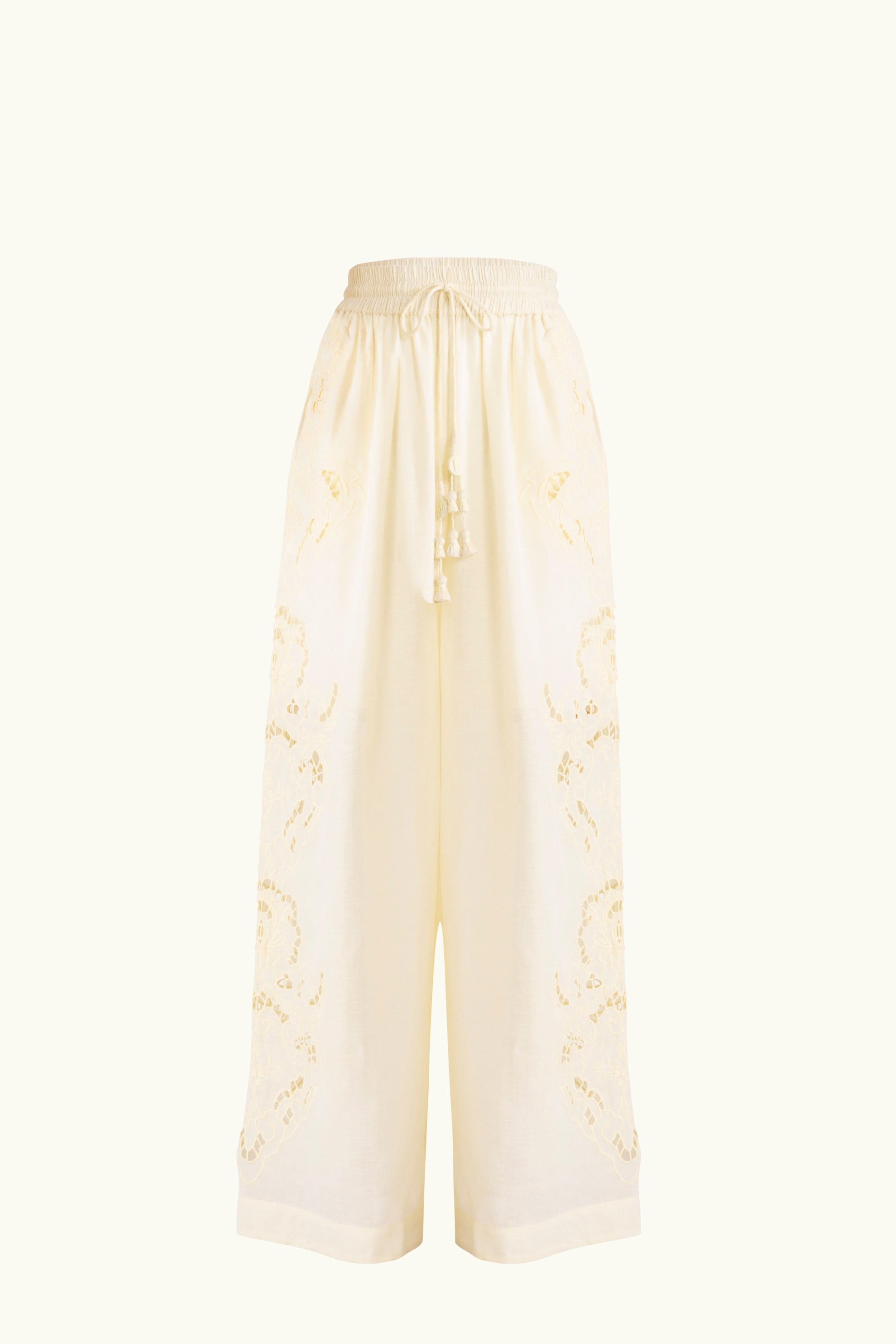 Pascal Embroidered Cutout Pant