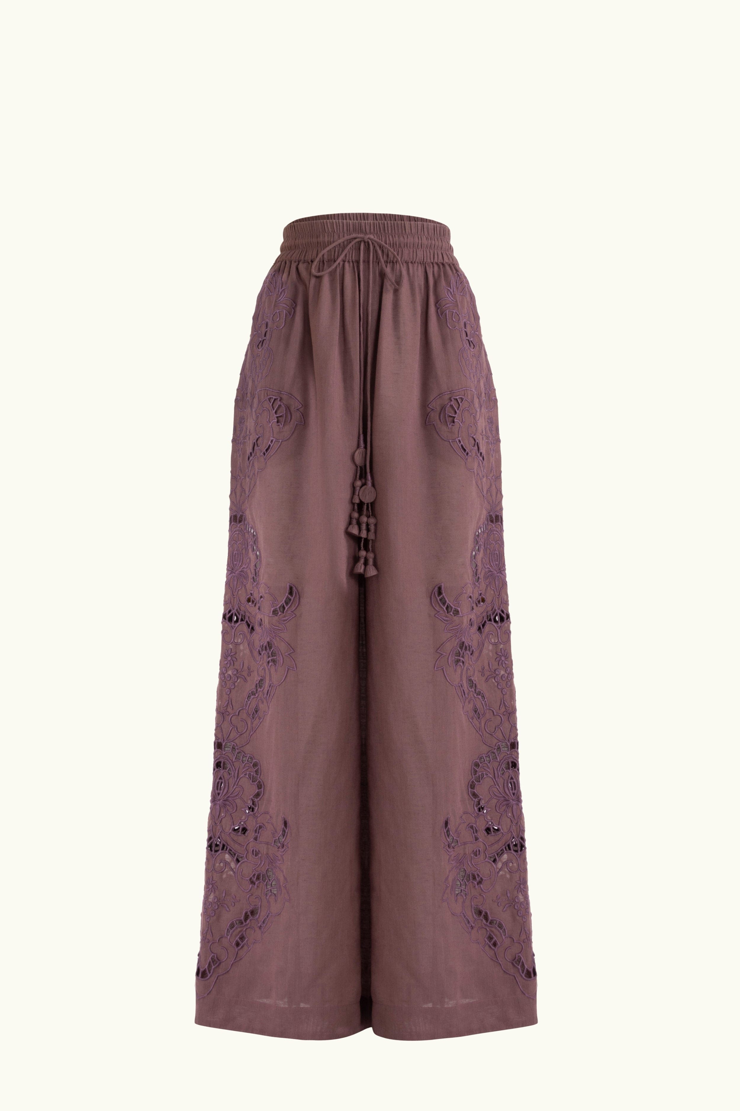Pascal Embroidered Cutout Pant