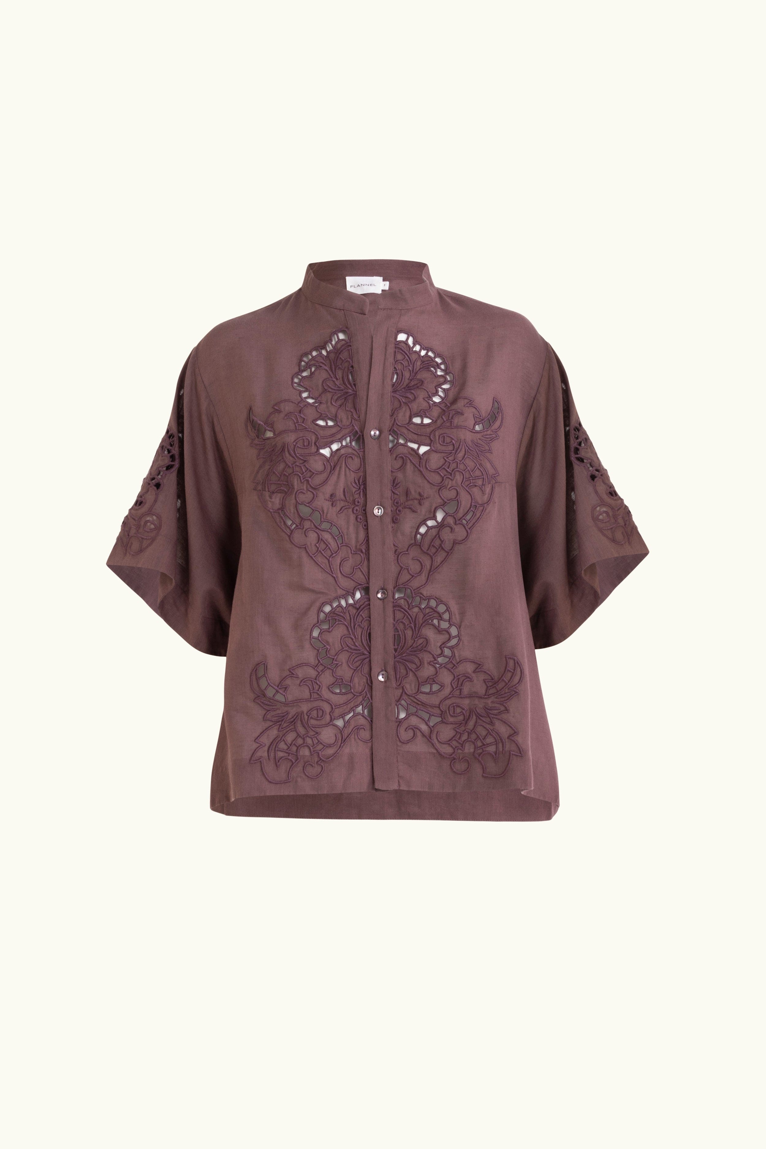Pascal Embroidered Cutout Shirt