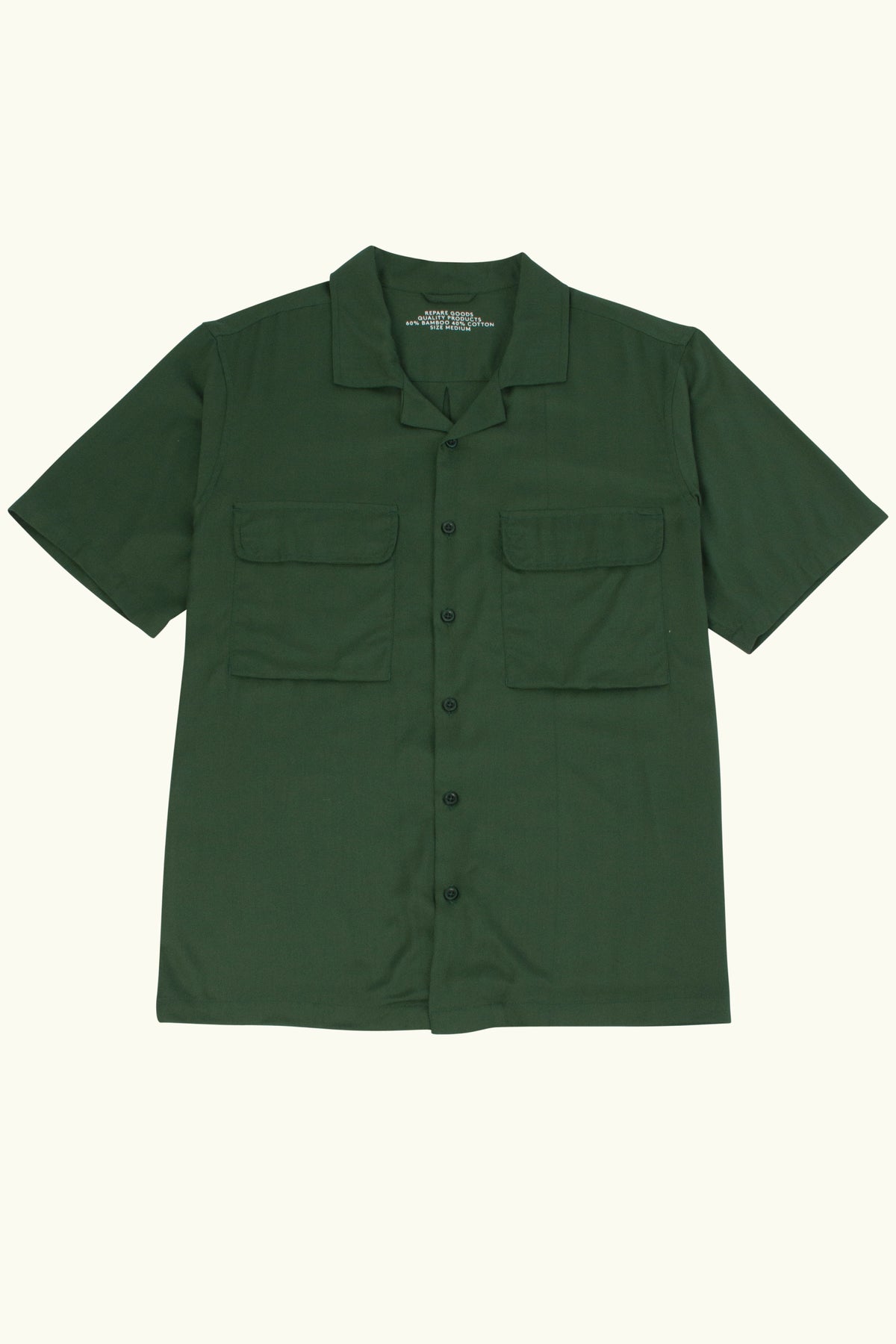 Repare Goods Short Sleeve Camp Collar Shirt