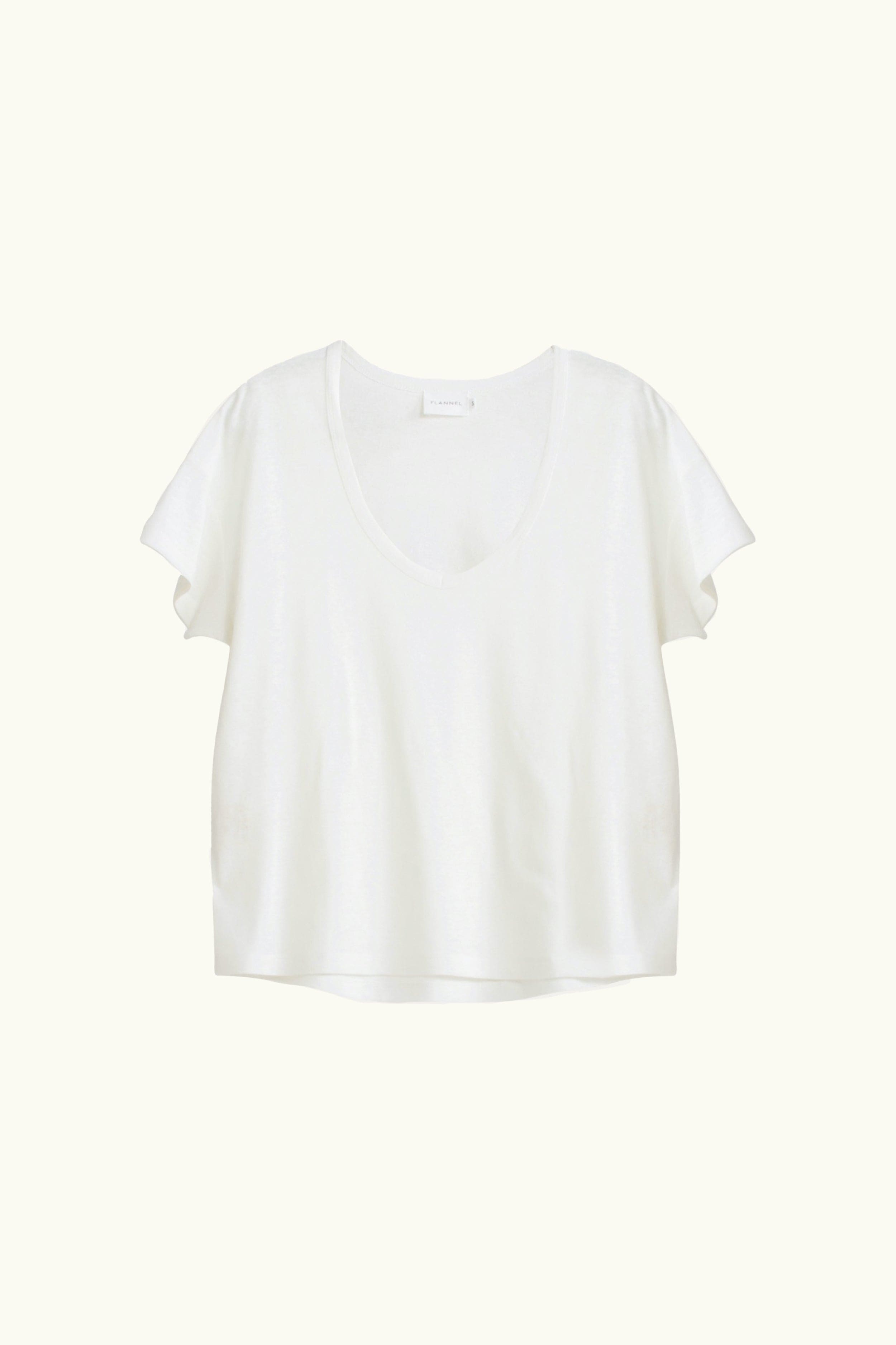 Sawyer V Neck Cotton-Linen T-Shirt