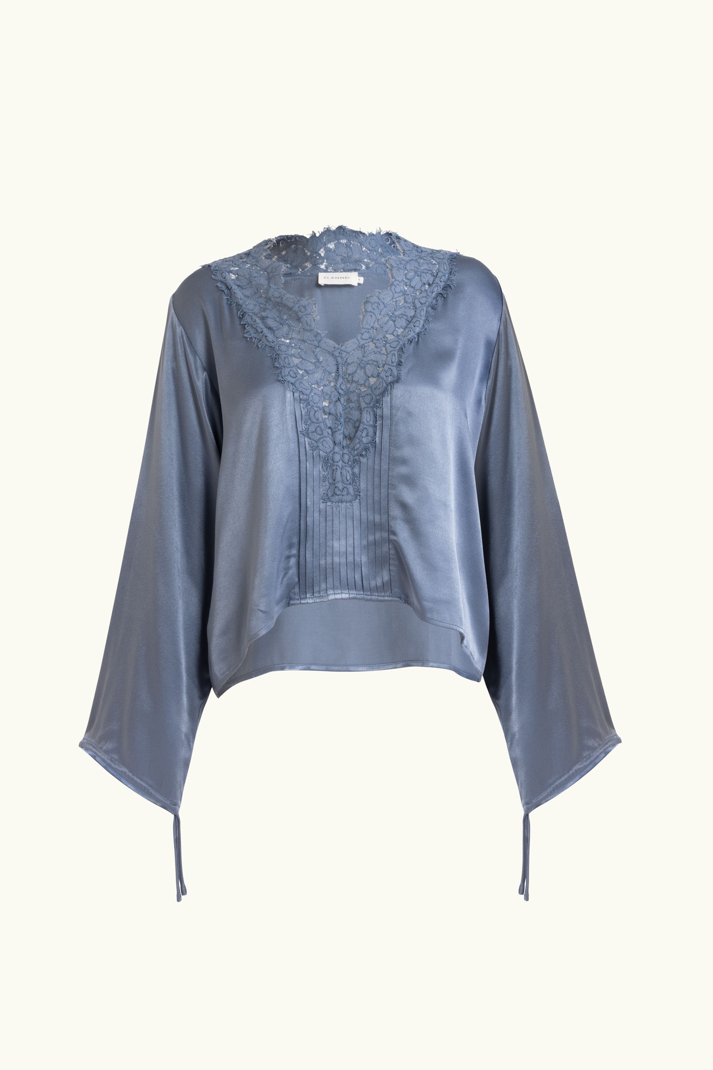 Lenny Satin Lace Long Sleeve Top