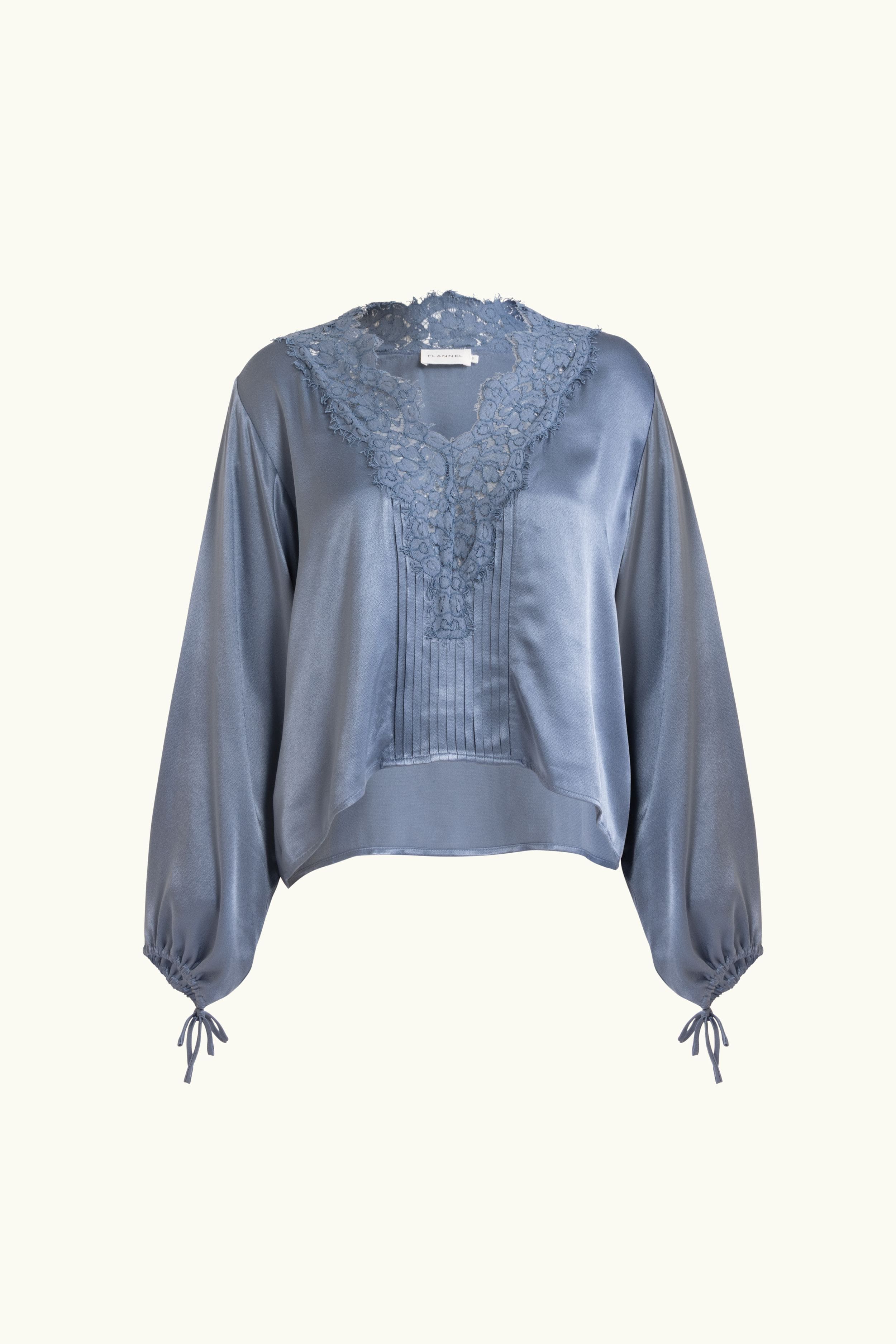 Lenny Satin Lace Long Sleeve Top