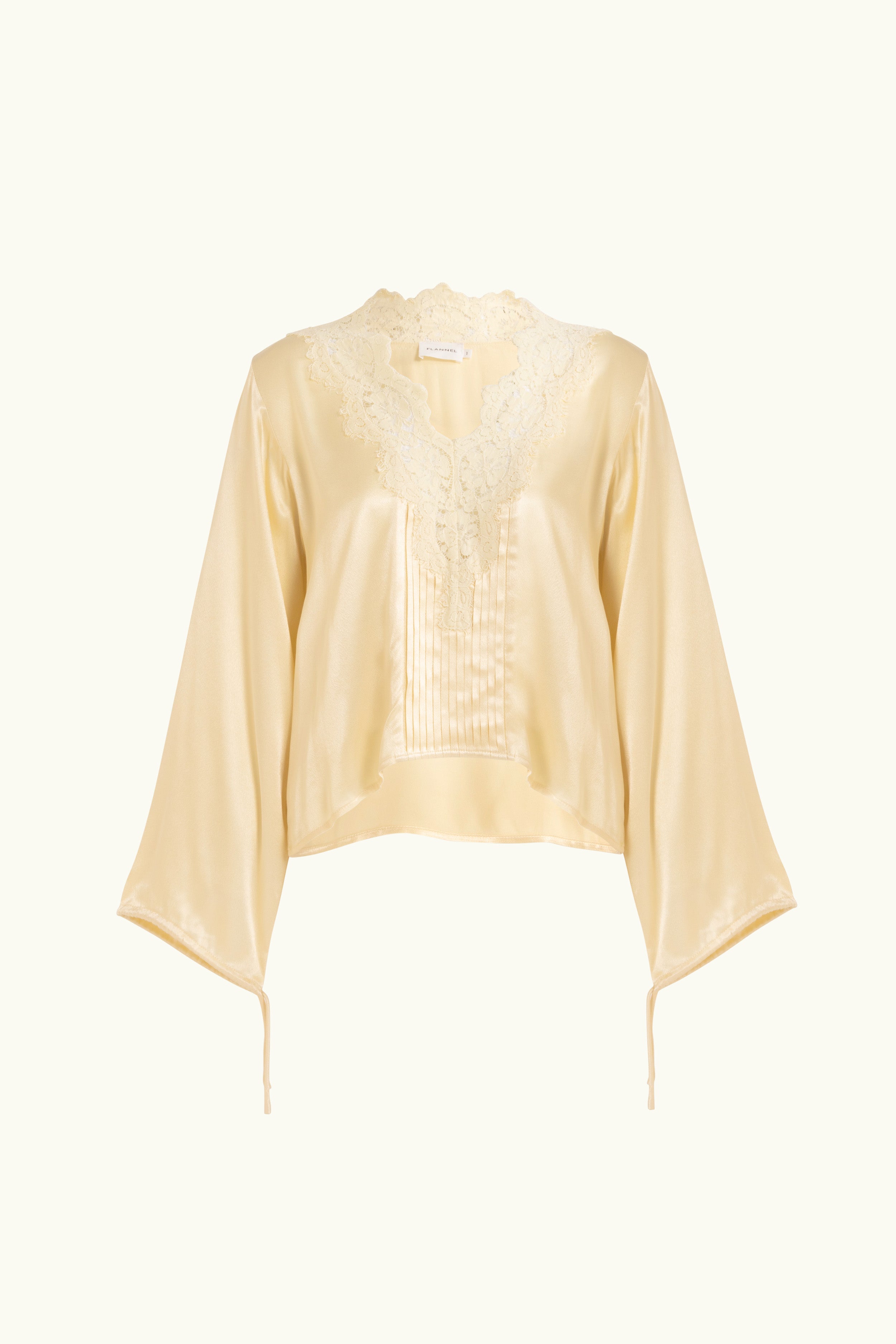 Lenny Satin Lace Long Sleeve Top