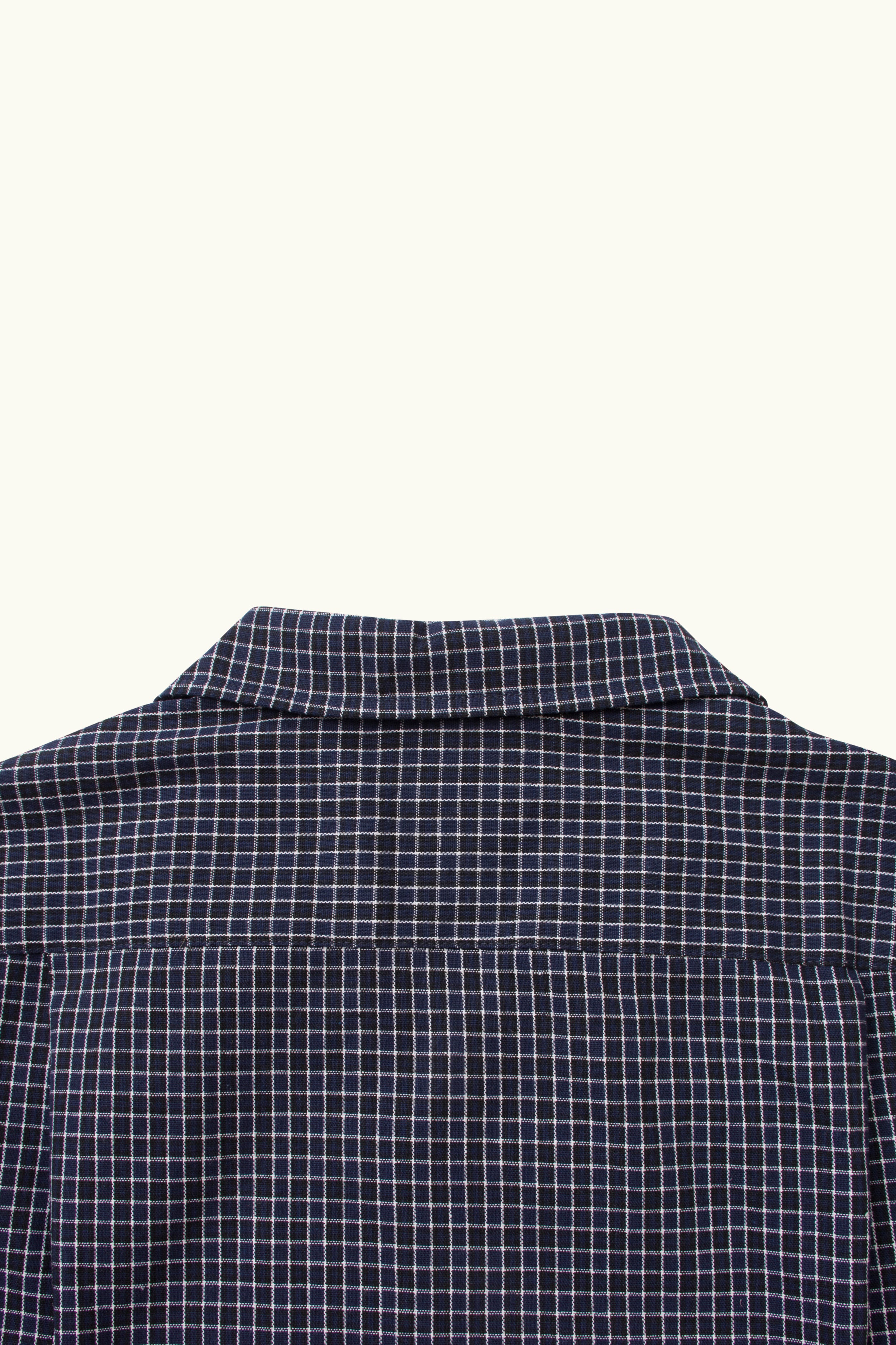 Arrow Check Cotton-Linen Short Sleeve Shirt