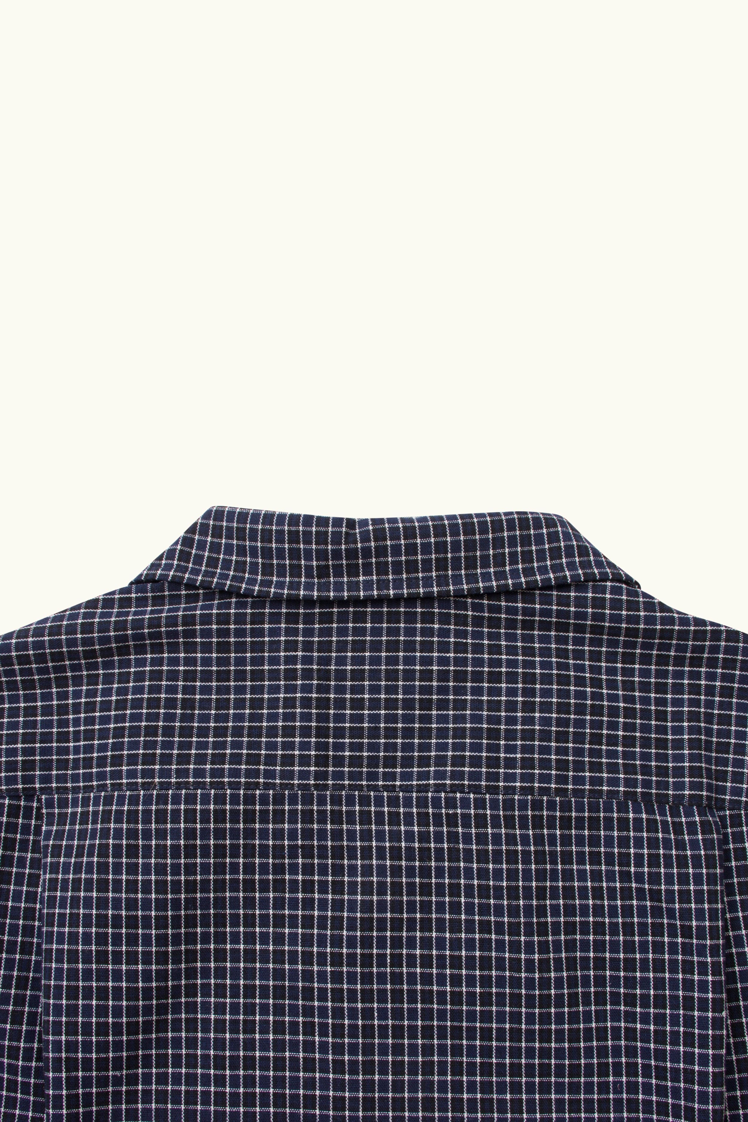 Arrow Check Cotton-Linen Short Sleeve Shirt