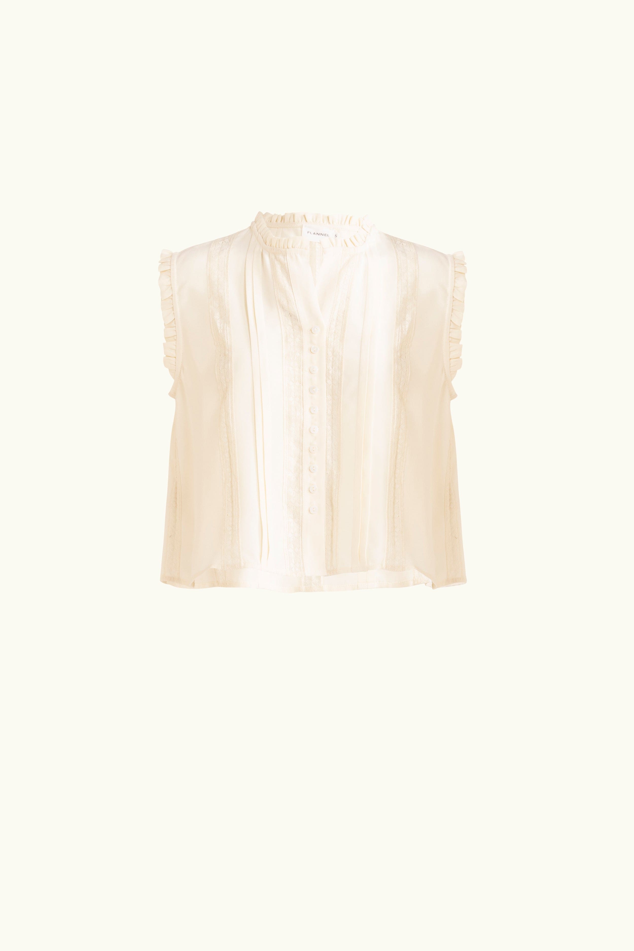 Albrey Silk Crepe Sleeveless Top