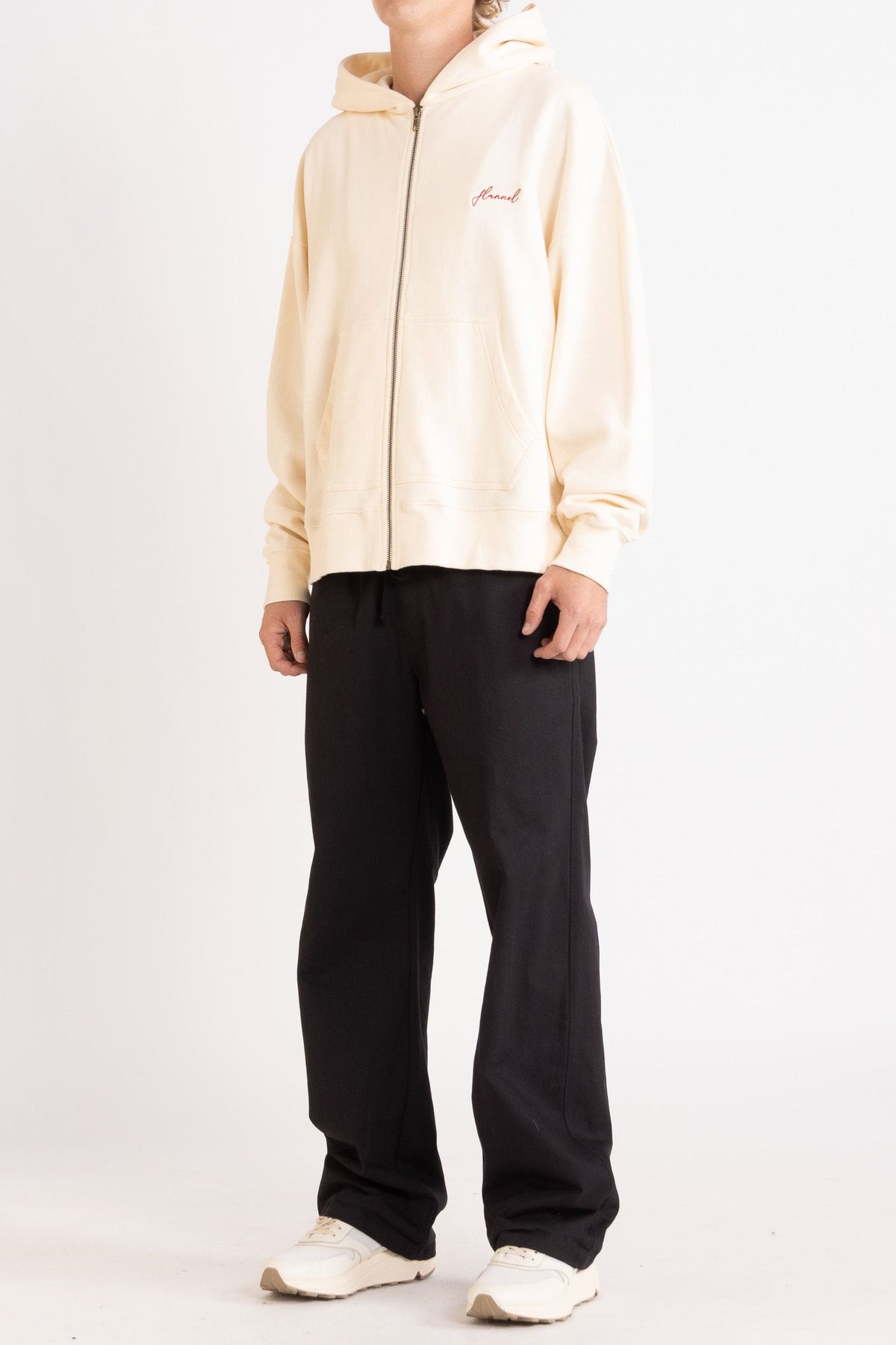 Anders Cotton Logo Zip Hoodie