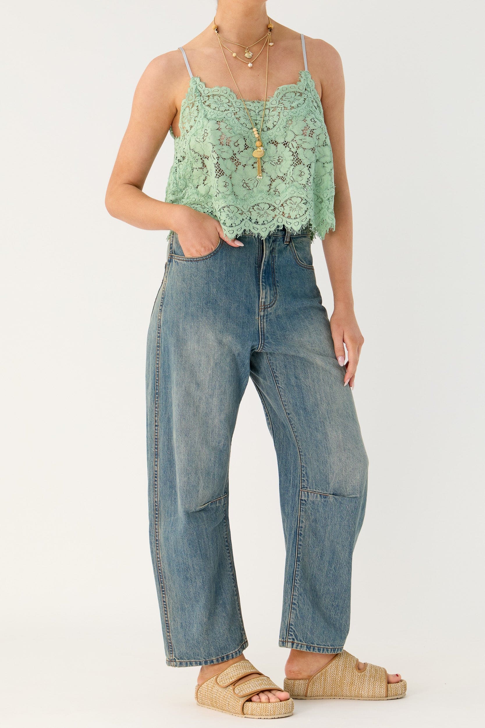 Gia Bow Leg Denim Jean