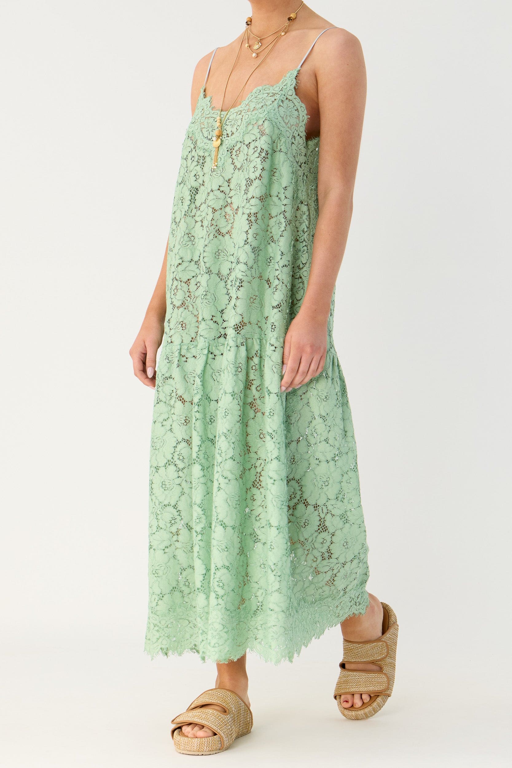 Tilly V Neck Lace Dress