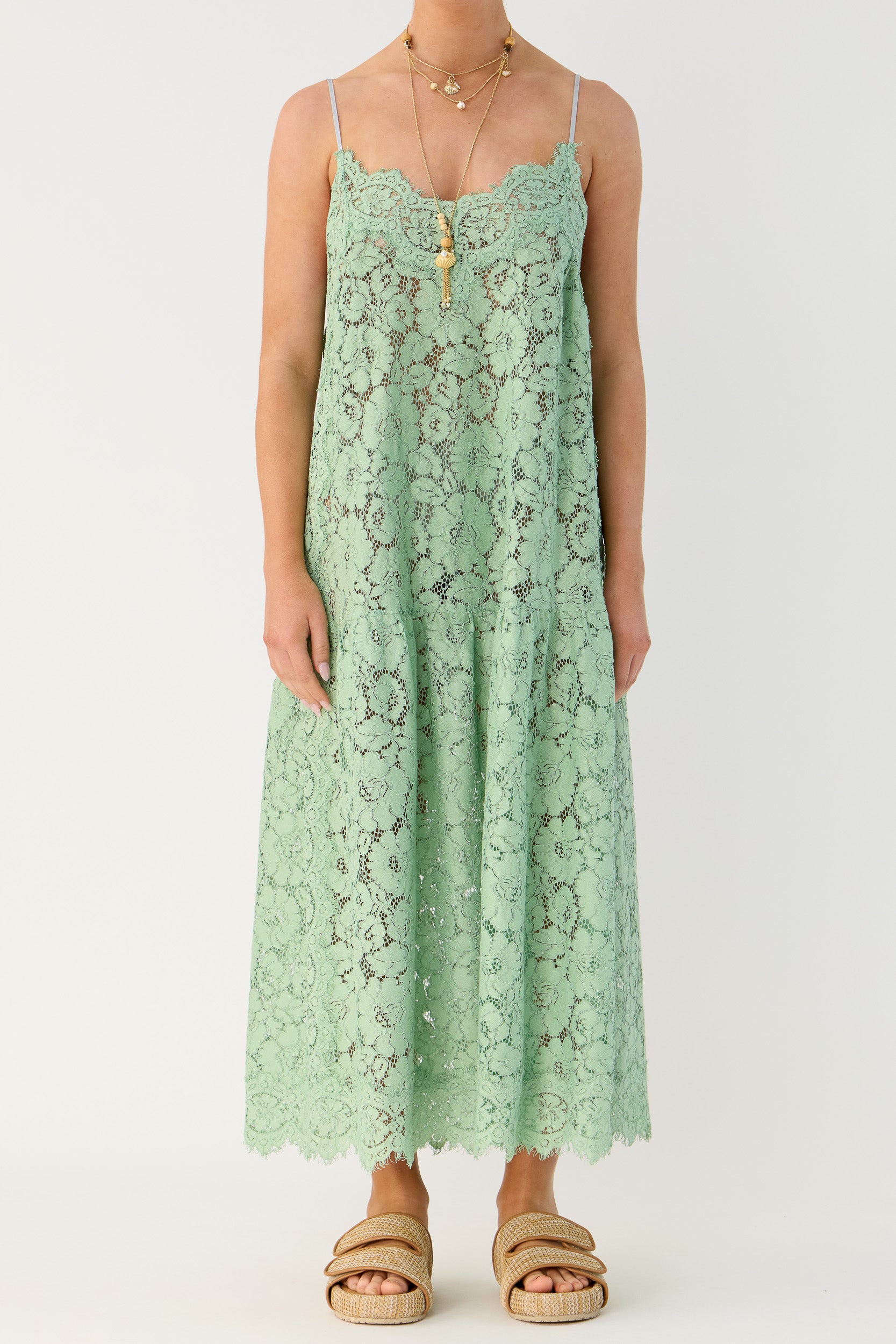 Tilly V Neck Lace Dress