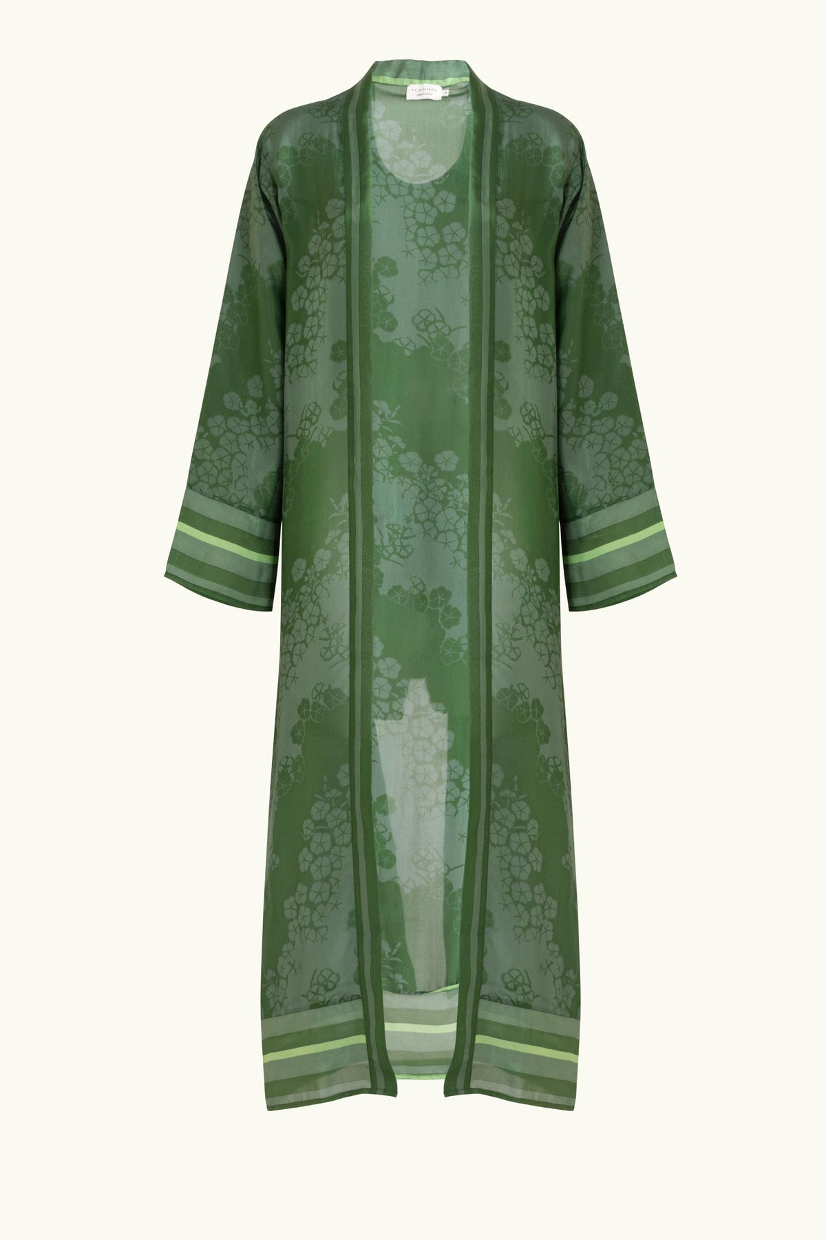 Arden Printed Silk Long Jacket