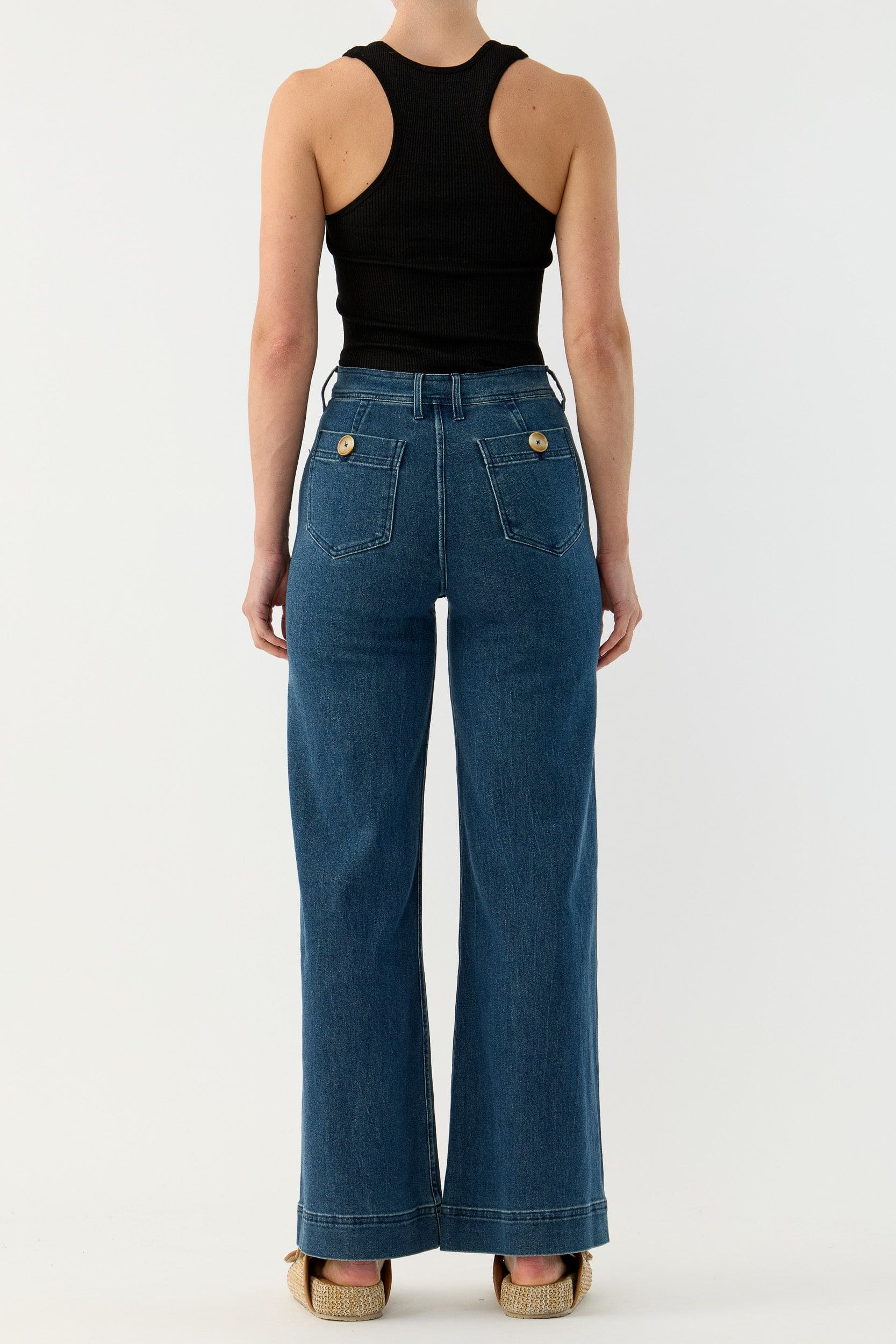 Clover Ribbed Silk-Cotton Scoop Neck Singlet