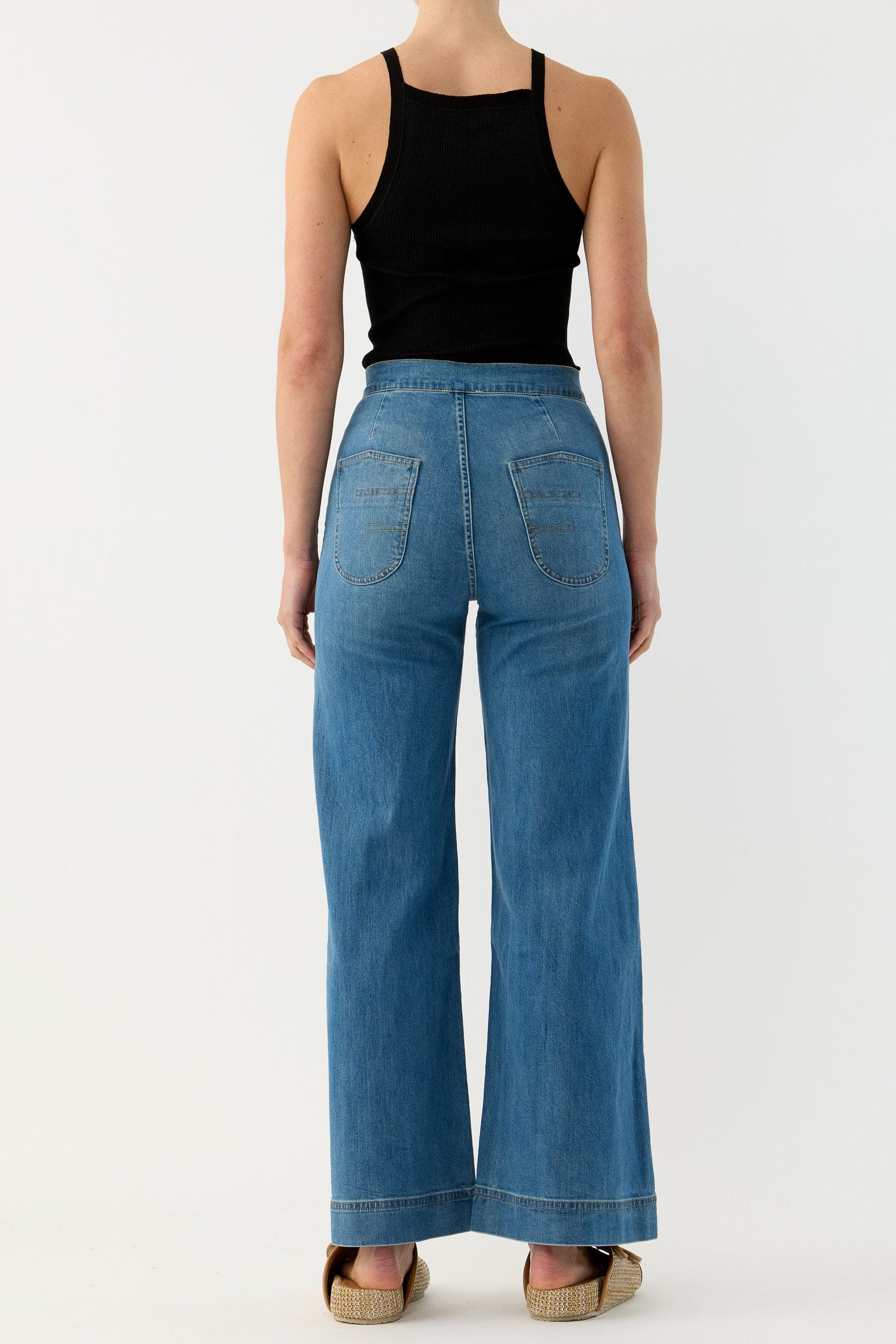 Clover Ribbed Silk-Cotton Tank