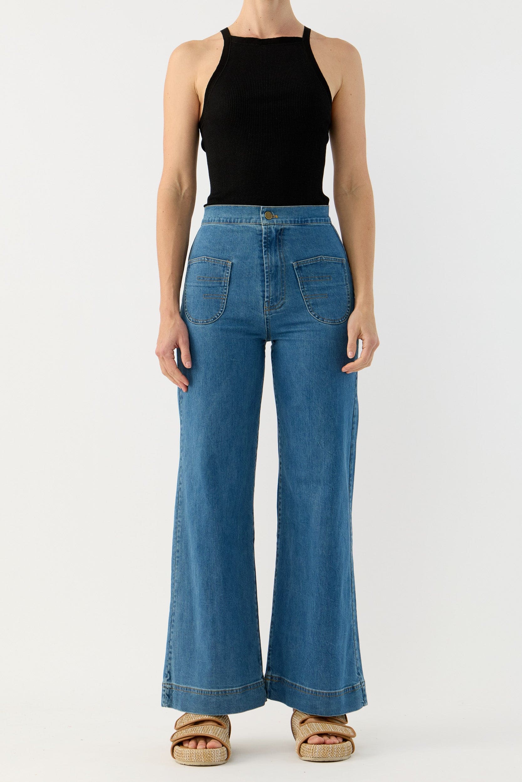 Clover Ribbed Silk-Cotton Tank