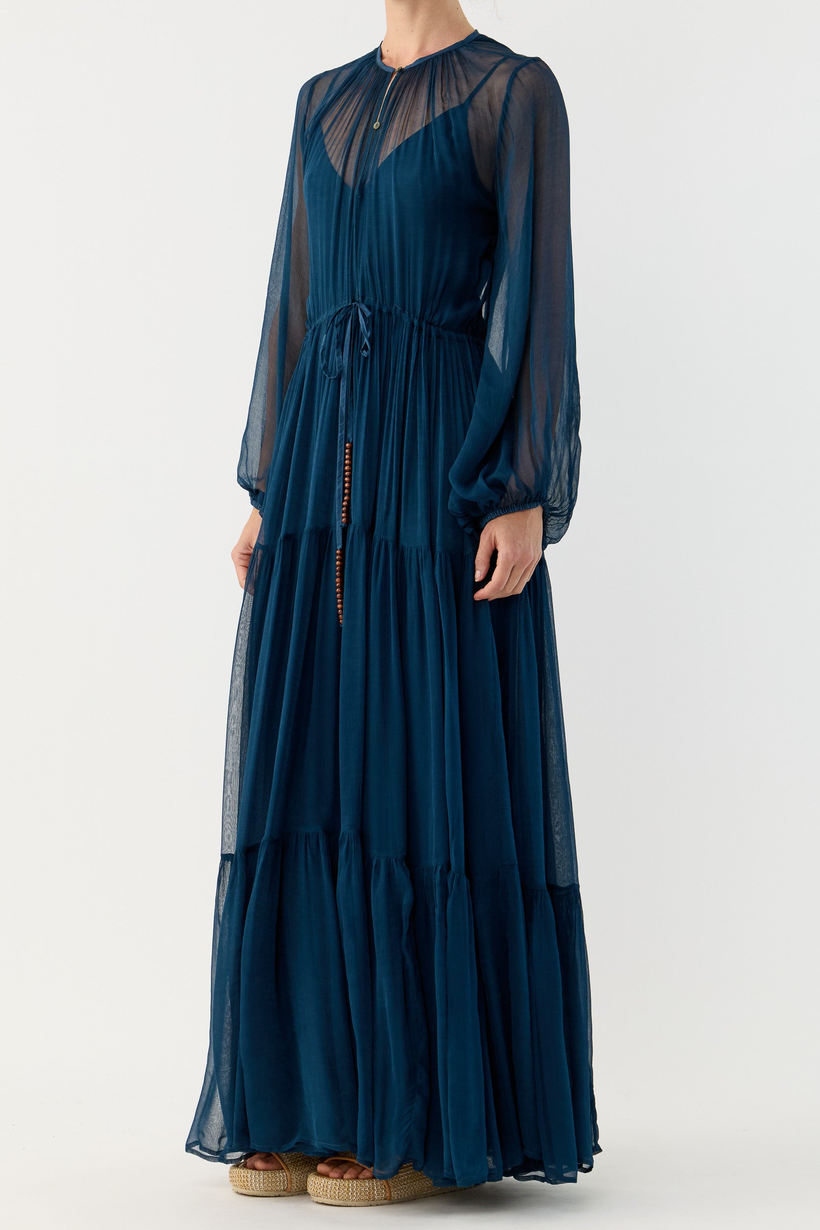 Lucinda Crinkle Chiffon Maxi Dress