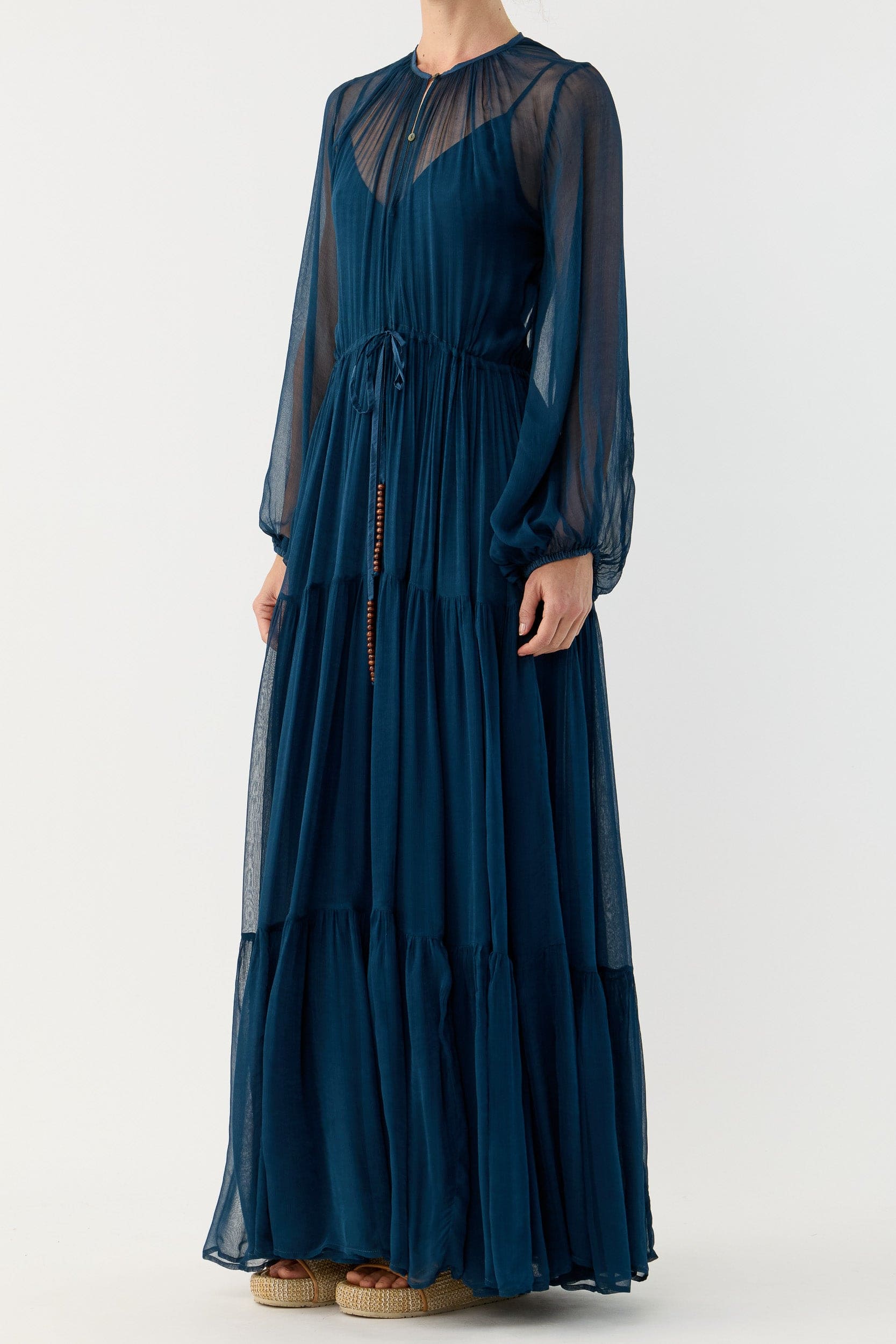 Lucinda Crinkle Chiffon Maxi Dress