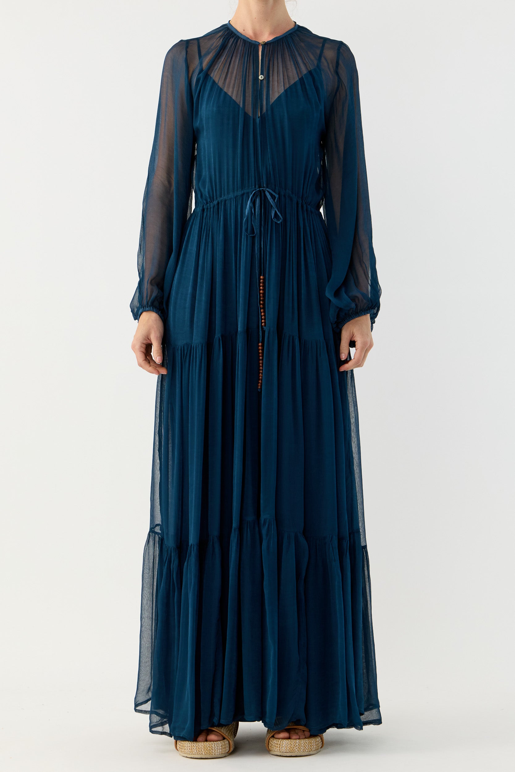 Lucinda Crinkle Chiffon Maxi Dress