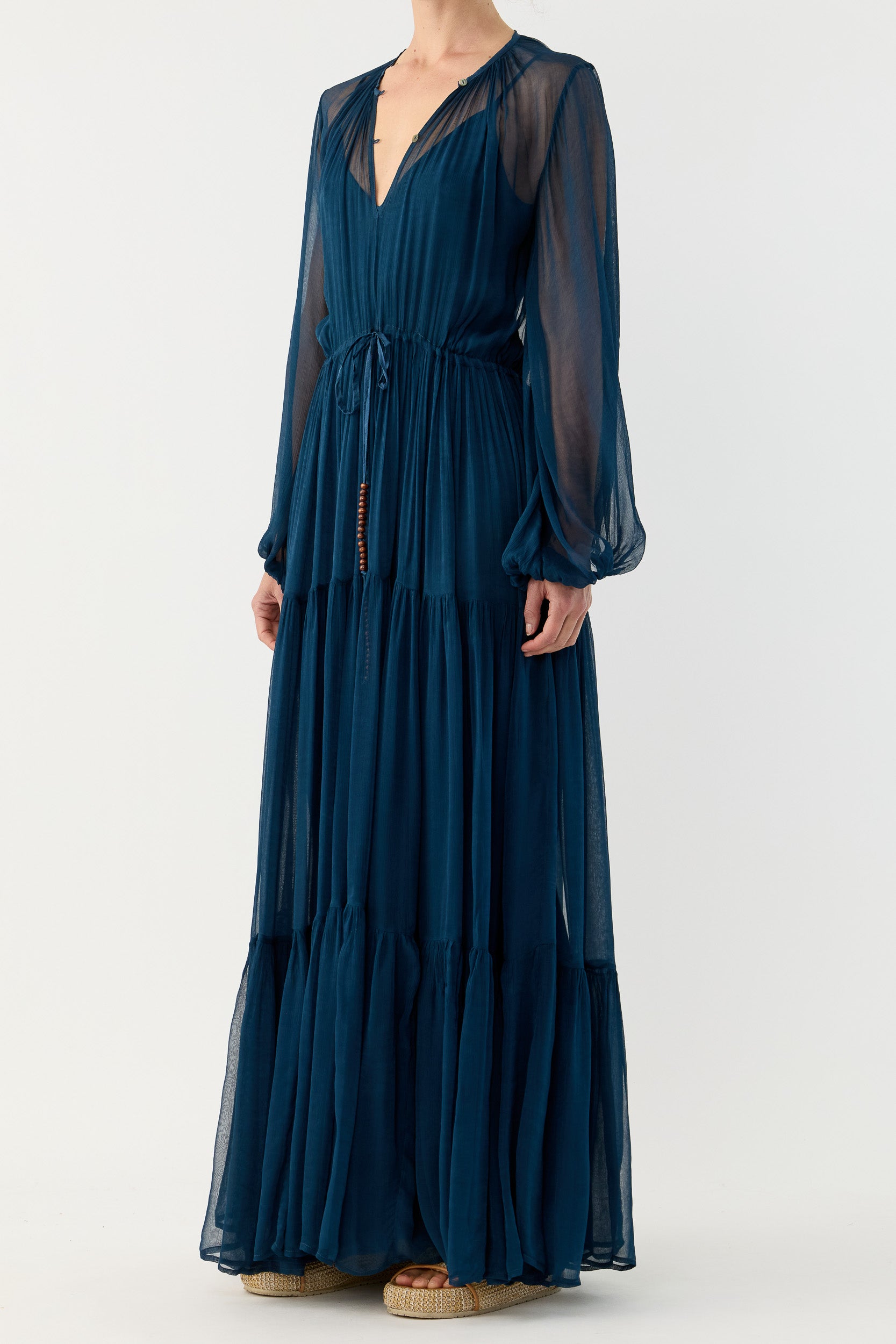 Lucinda Crinkle Chiffon Maxi Dress