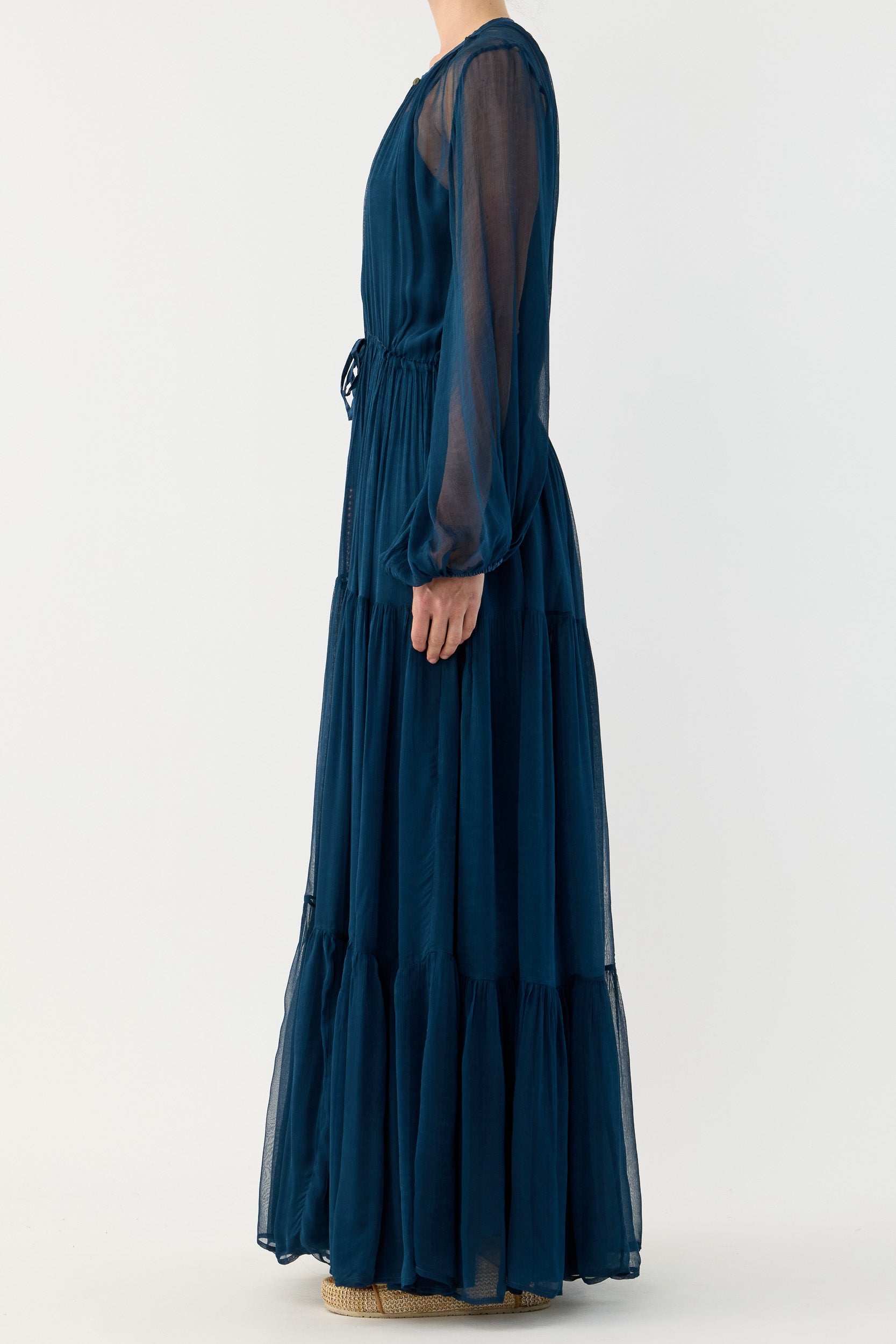 Lucinda Crinkle Chiffon Maxi Dress