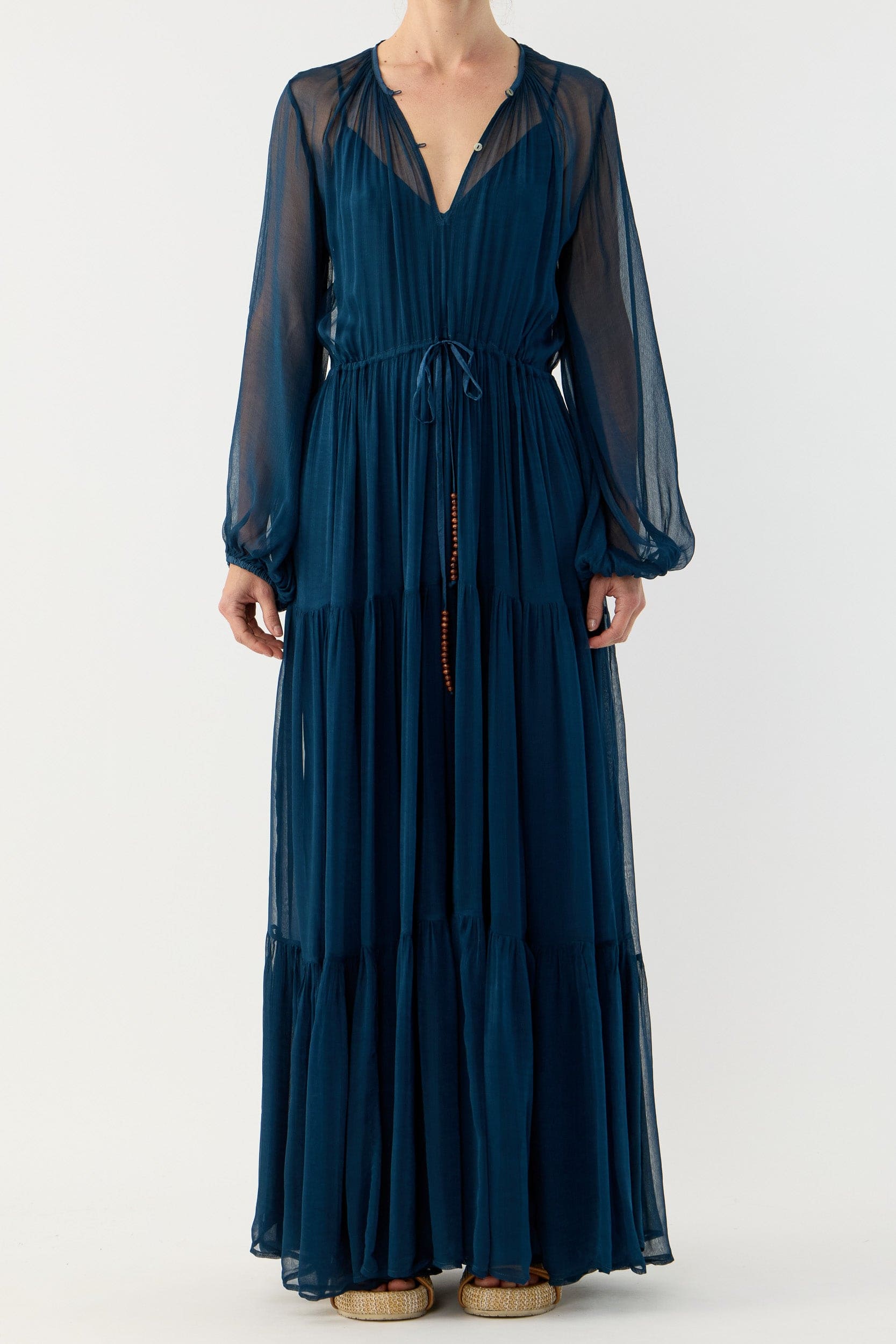 Lucinda Crinkle Chiffon Maxi Dress