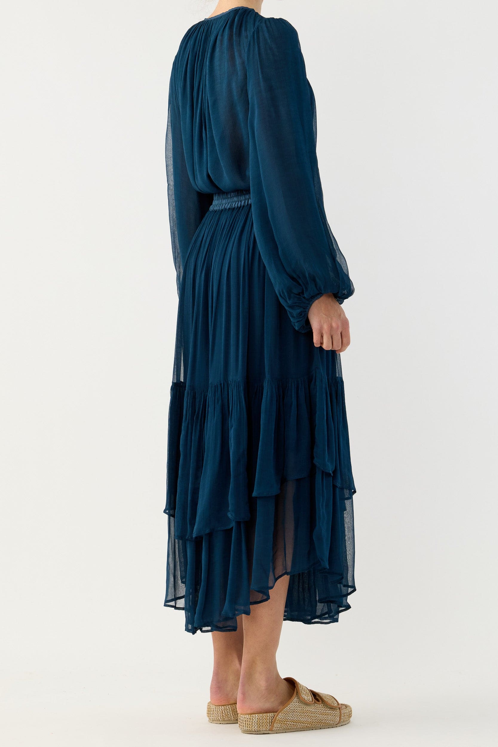 Lucinda Crinkle Chiffon Long Sleeve Top