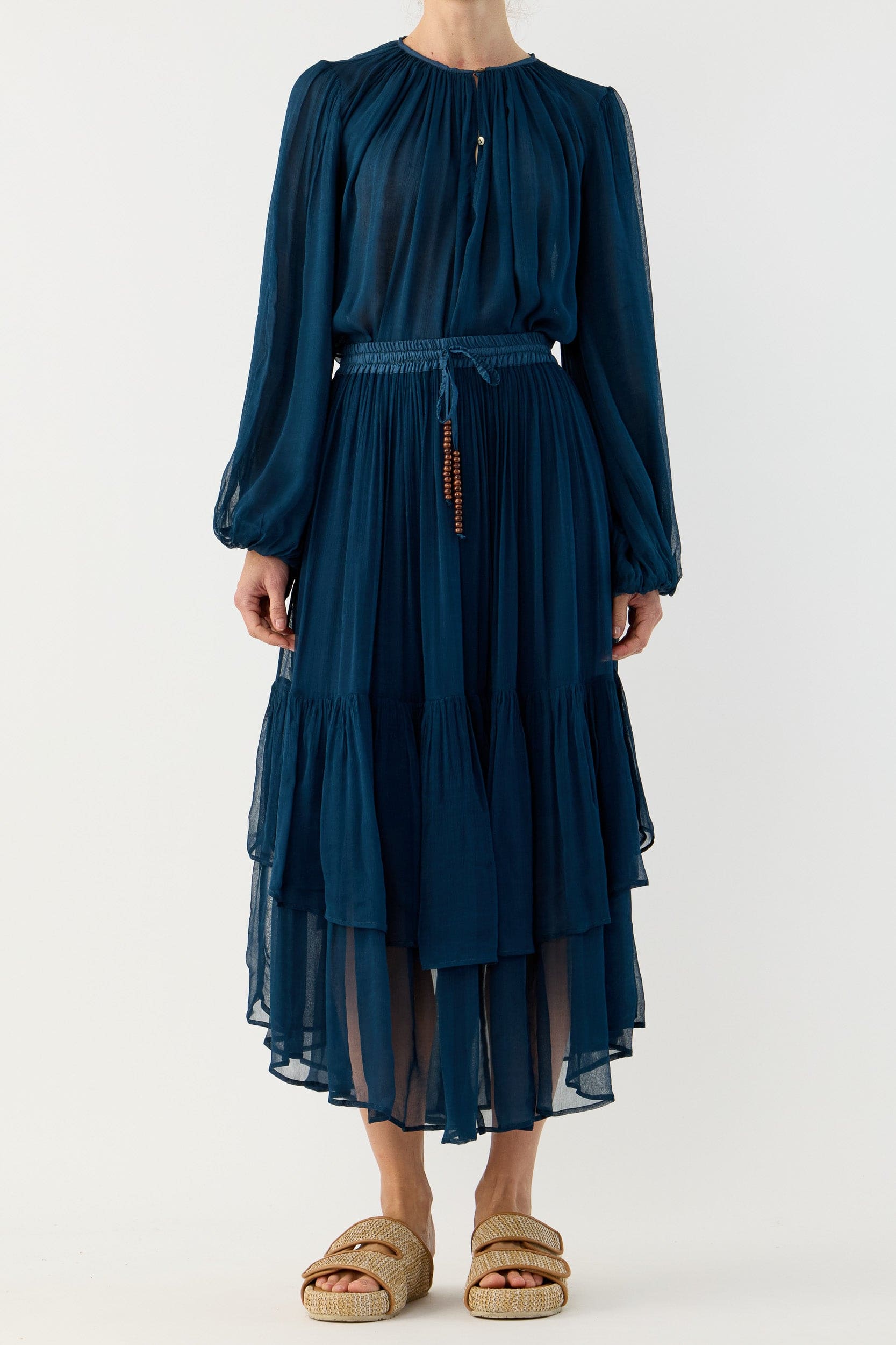 Lucinda Crinkle Chiffon Tiered Skirt