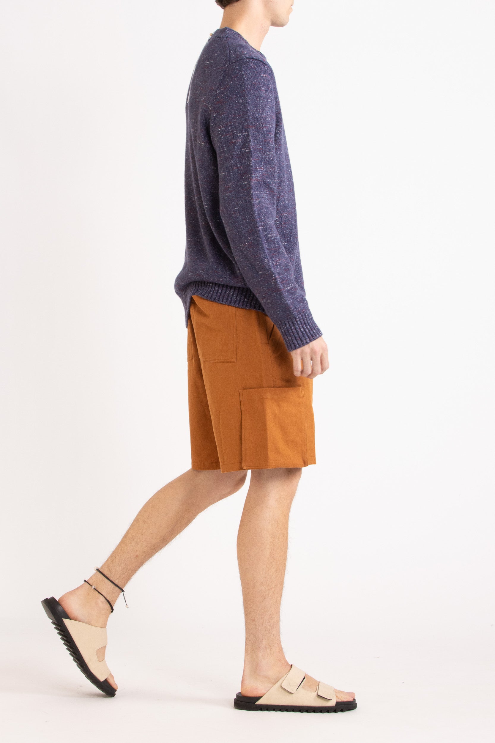 Milton Hemp-Cotton Knit Crew Sweater